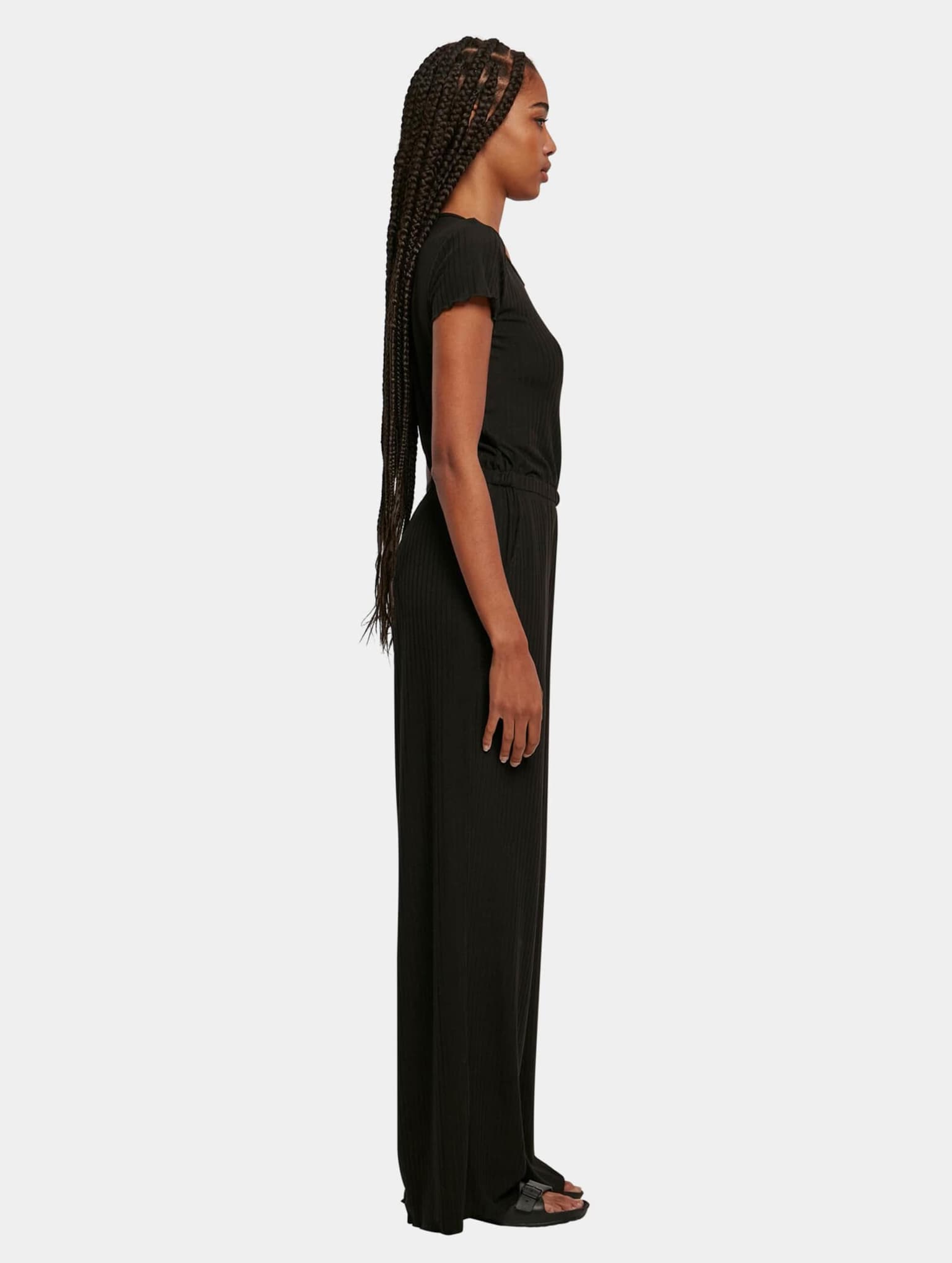 Urban Classics Ladies Rib Wid Leg Jumpsuit – Bild 4