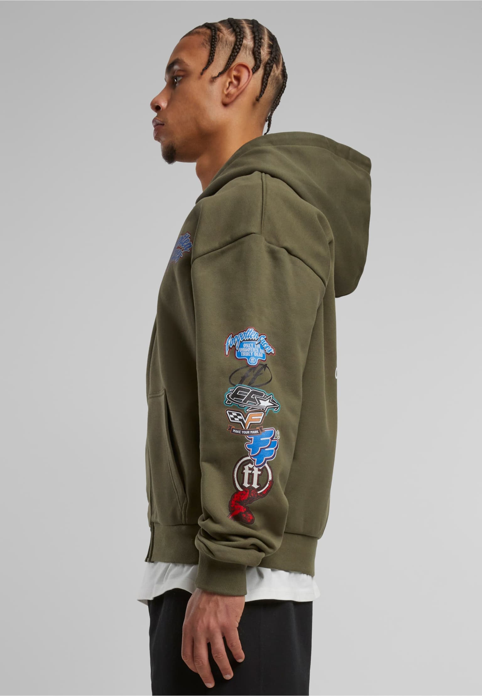 Forgotten Faces Courage Defines Oversize Zip Hoody – Bild 3