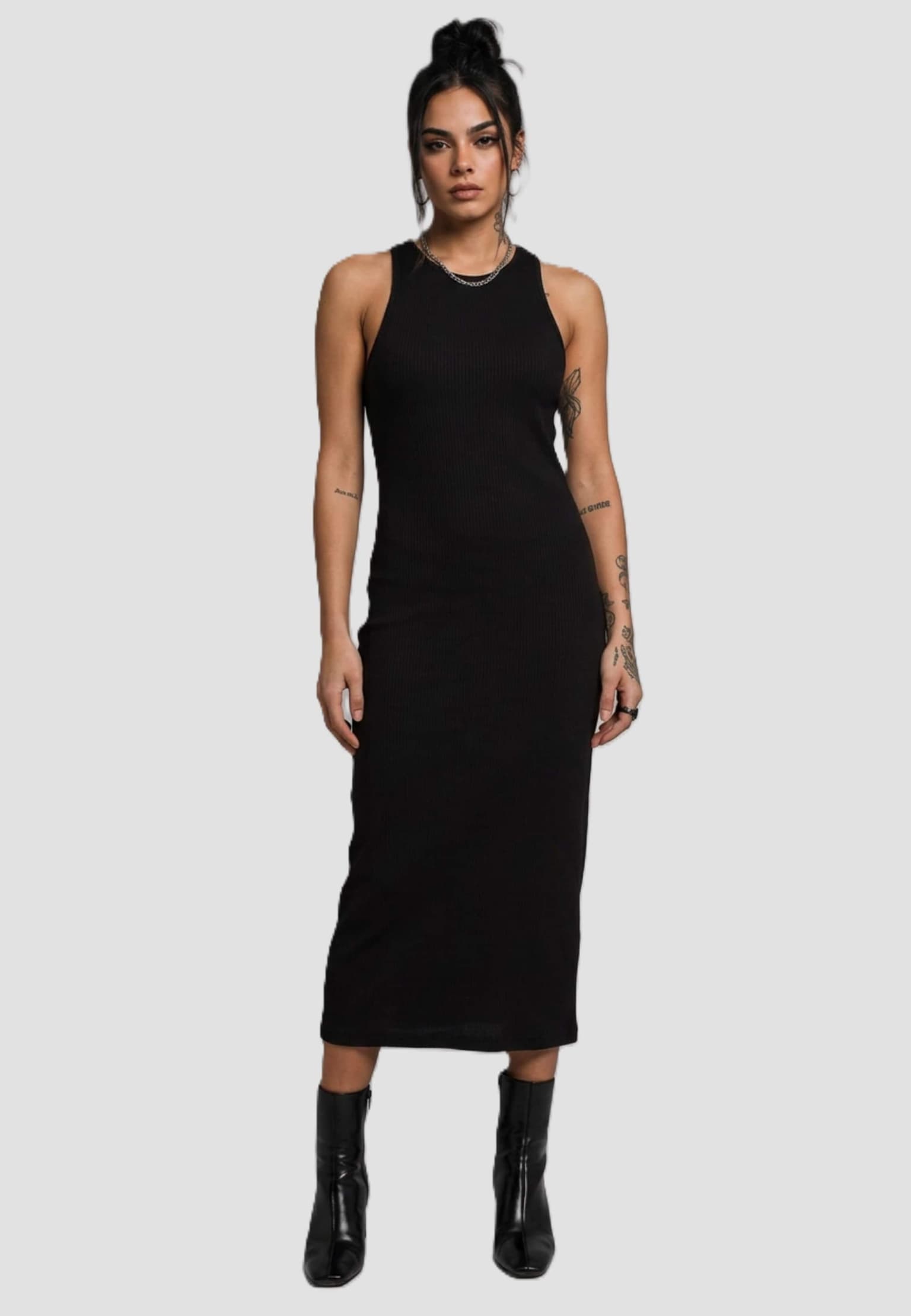 Urban Classics Ladies Long Racerback Rib Dress