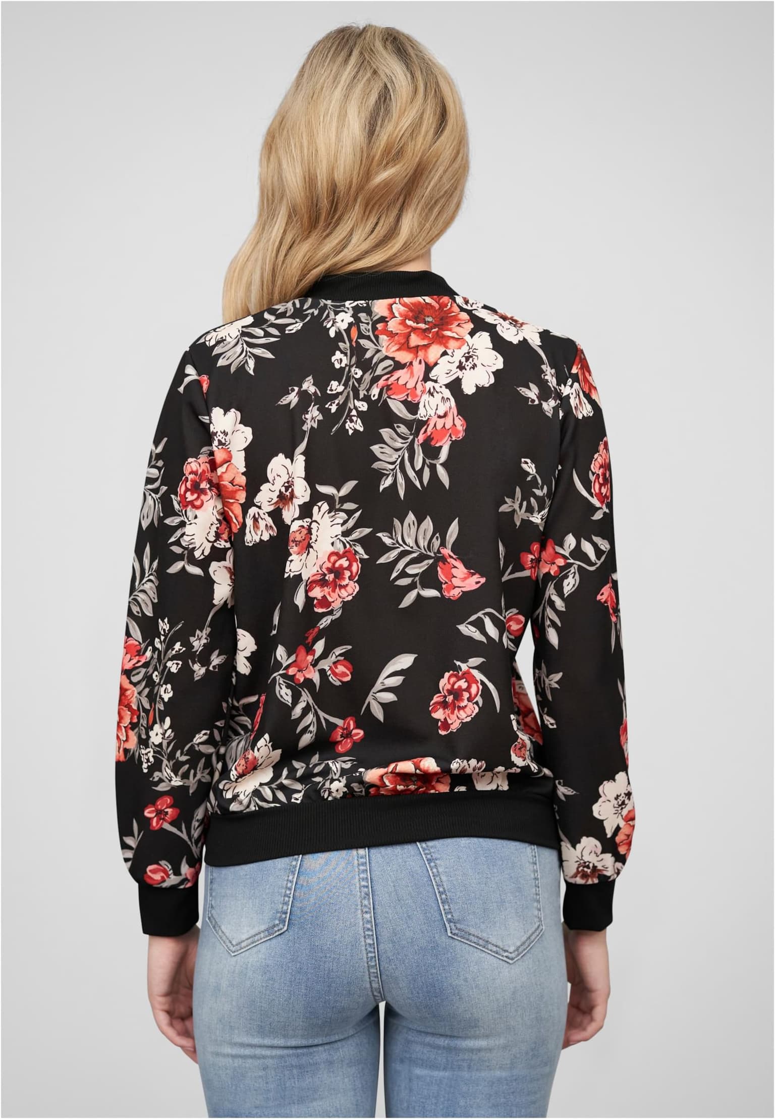 Cloud5ive Damen Blouson Bomberjacke mit Blumen Print – Bild 2