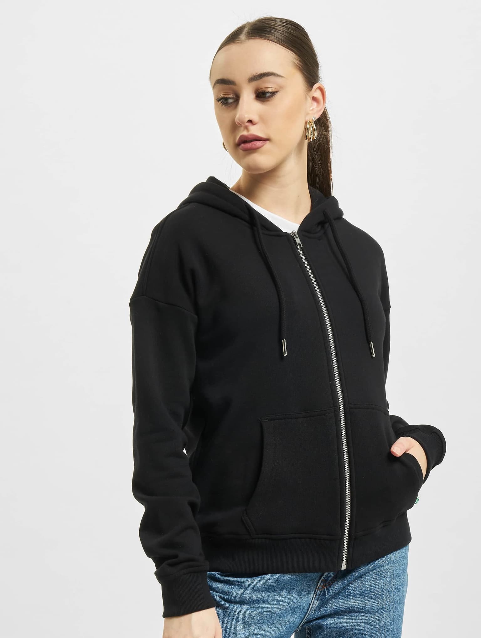Urban Classics Ladies Essentials Terry Zip Hoody – Bild 3