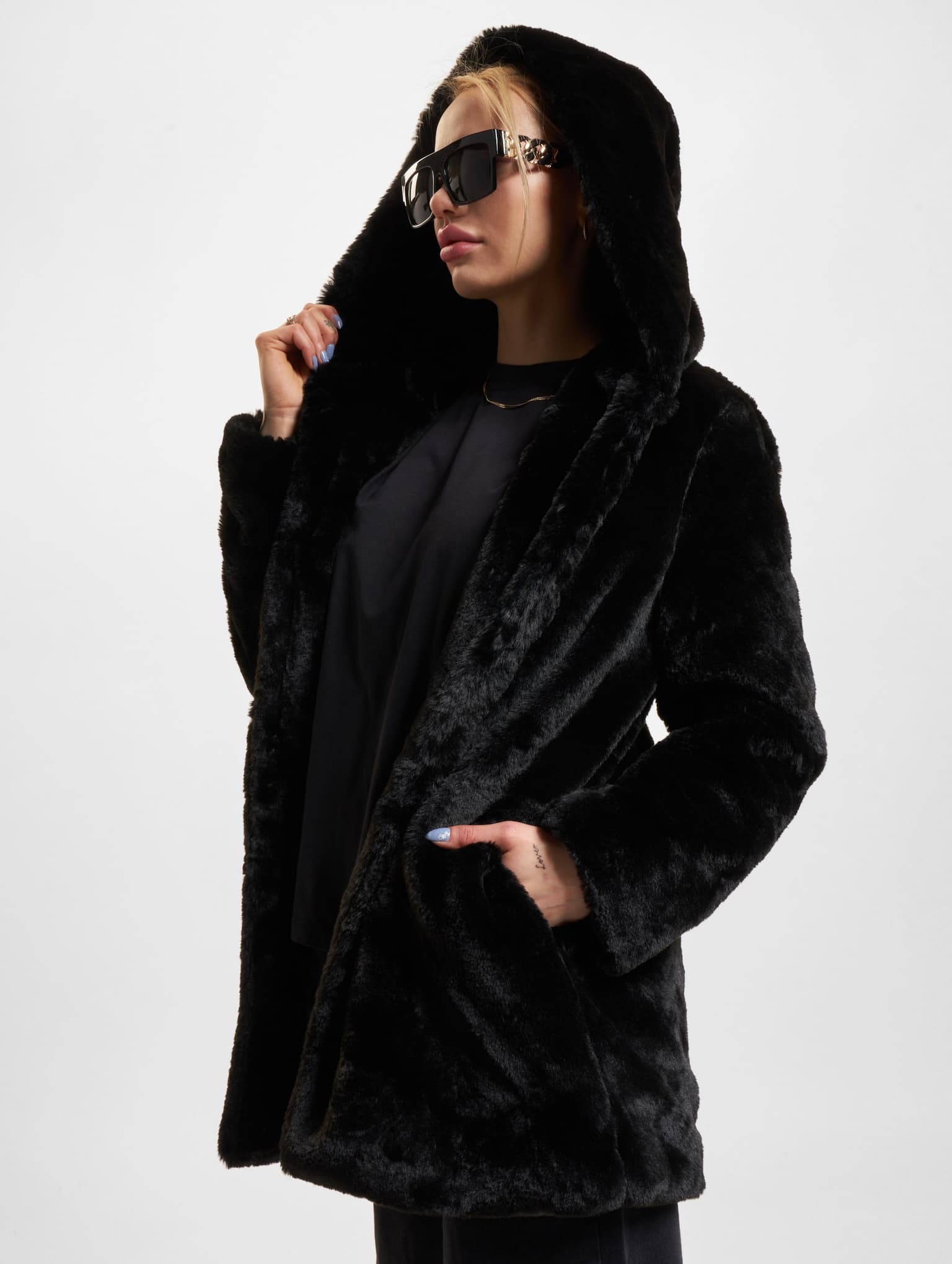 Urban Classics Ladies Hooded Teddy Coat