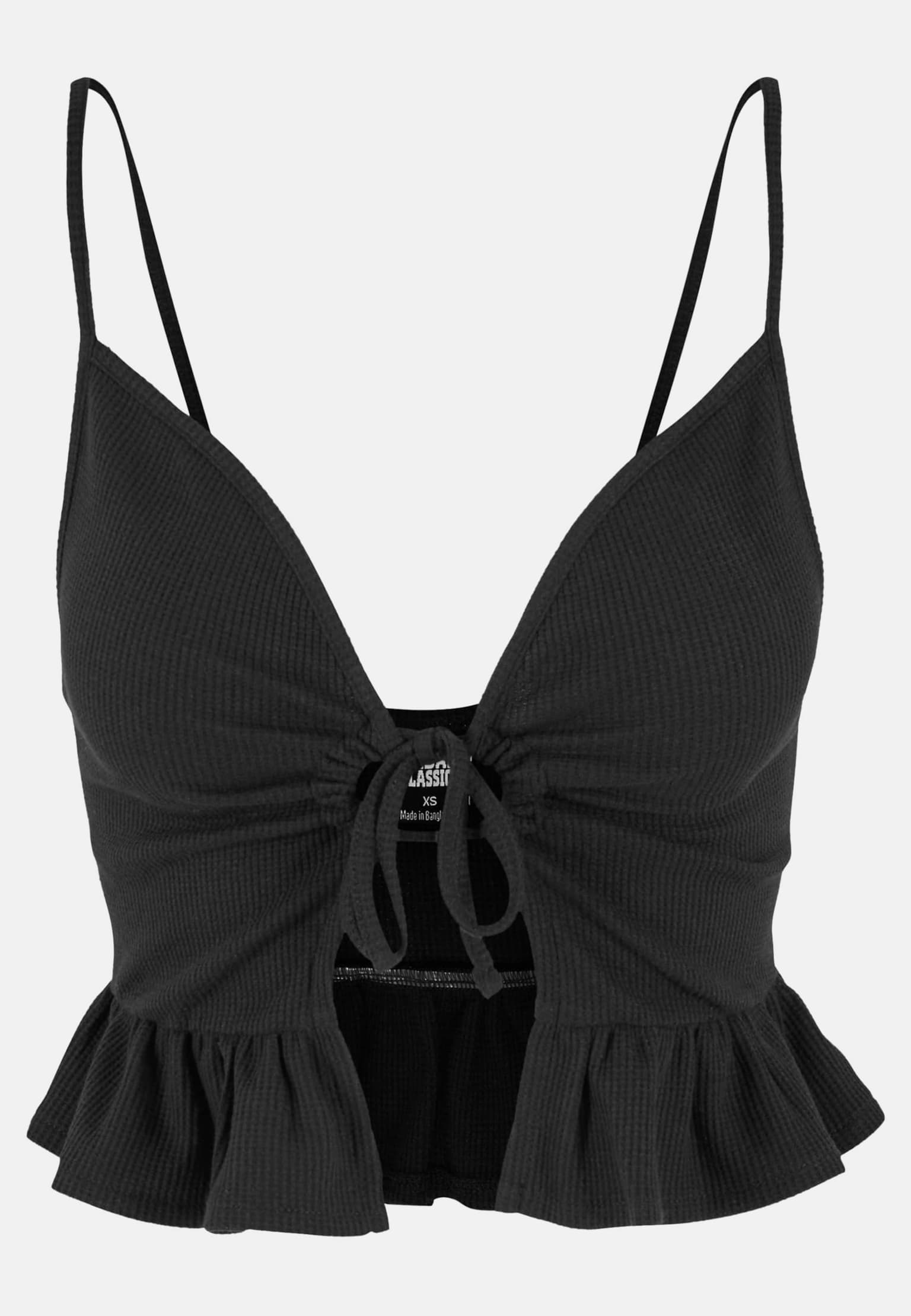 Urban Classics Ladies Waffle Pique Ruffle Top – Bild 3