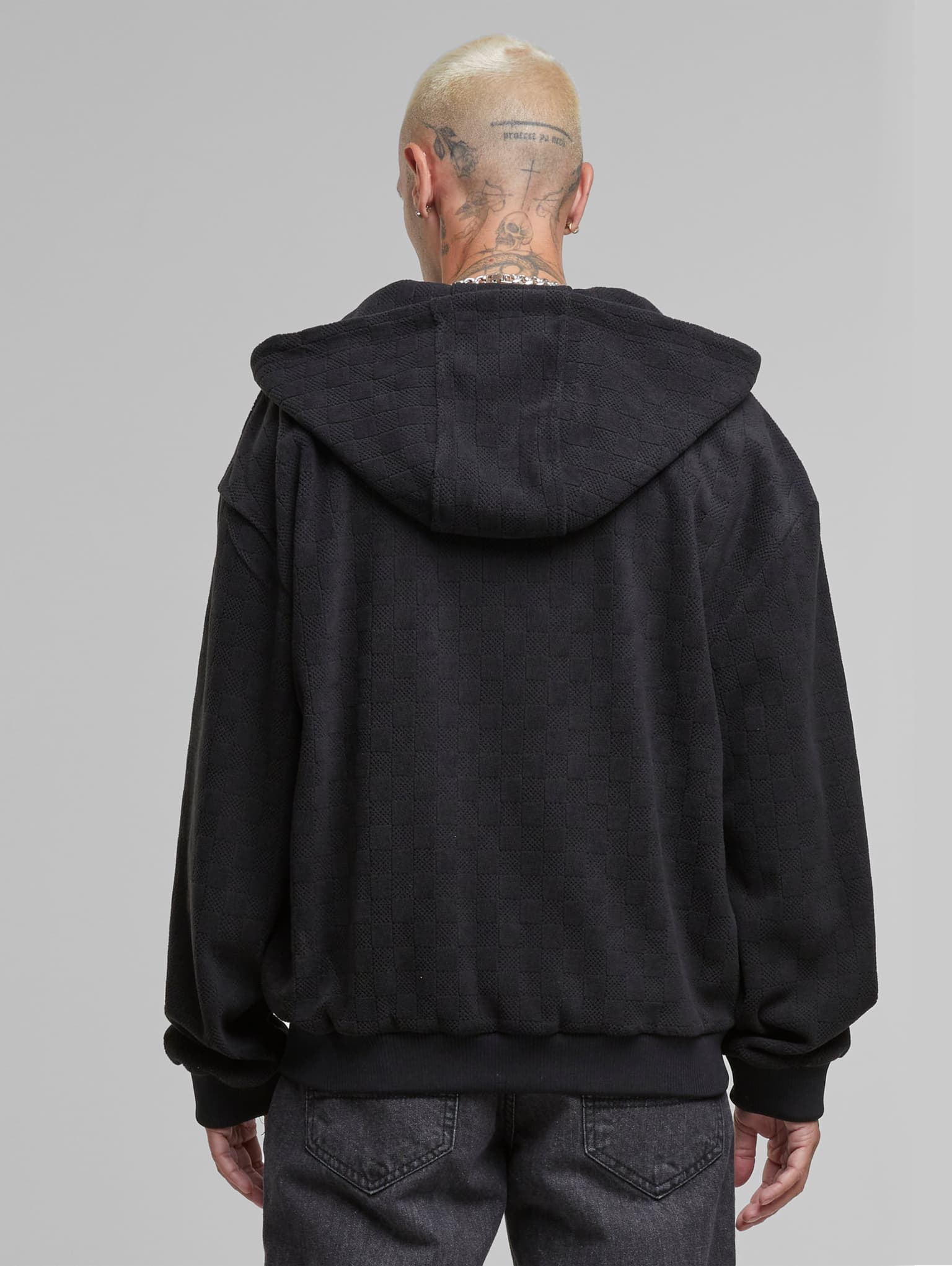 Urban Classics Jaquard Velvet Zip Hoodie – Bild 2
