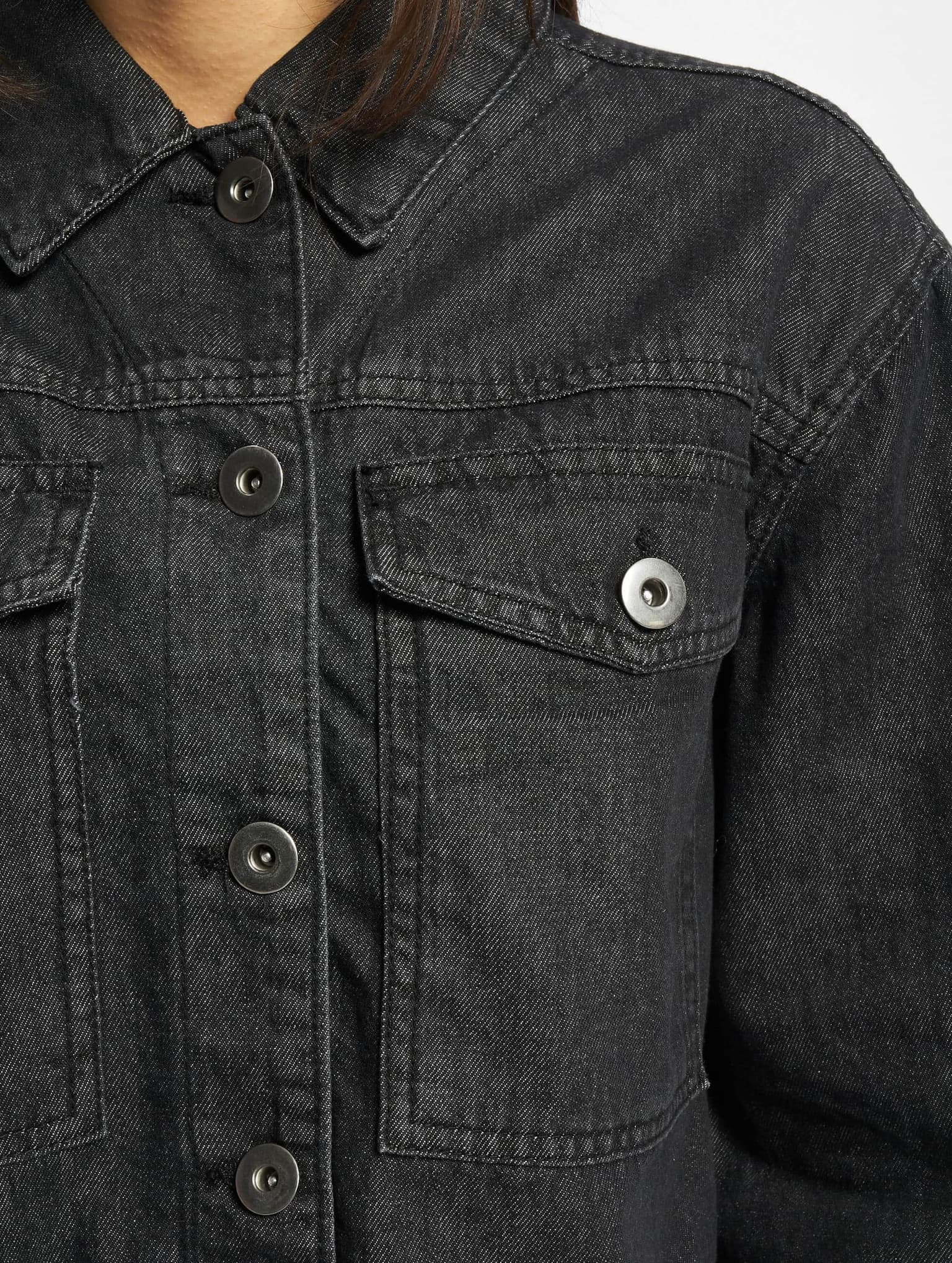 Urban Classics Ladies Short Oversized Denim Jacket – Bild 4