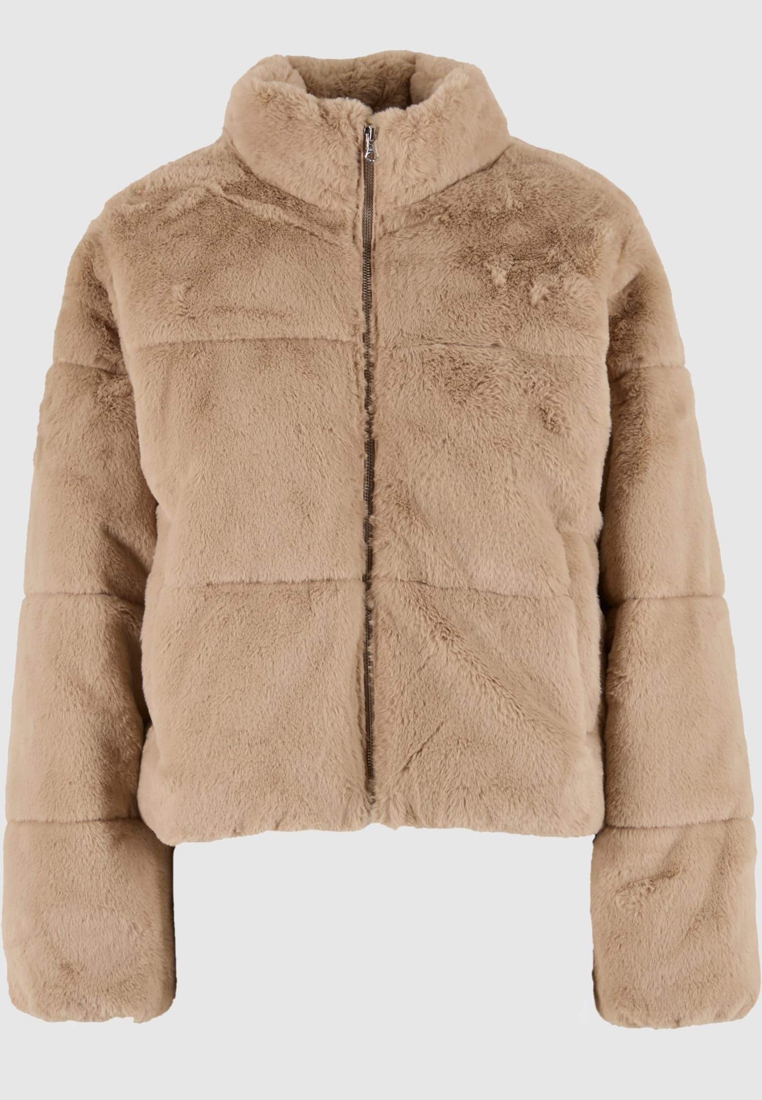 Urban Classics Ladies Short Faux Fur Puffer Jacket – Bild 4