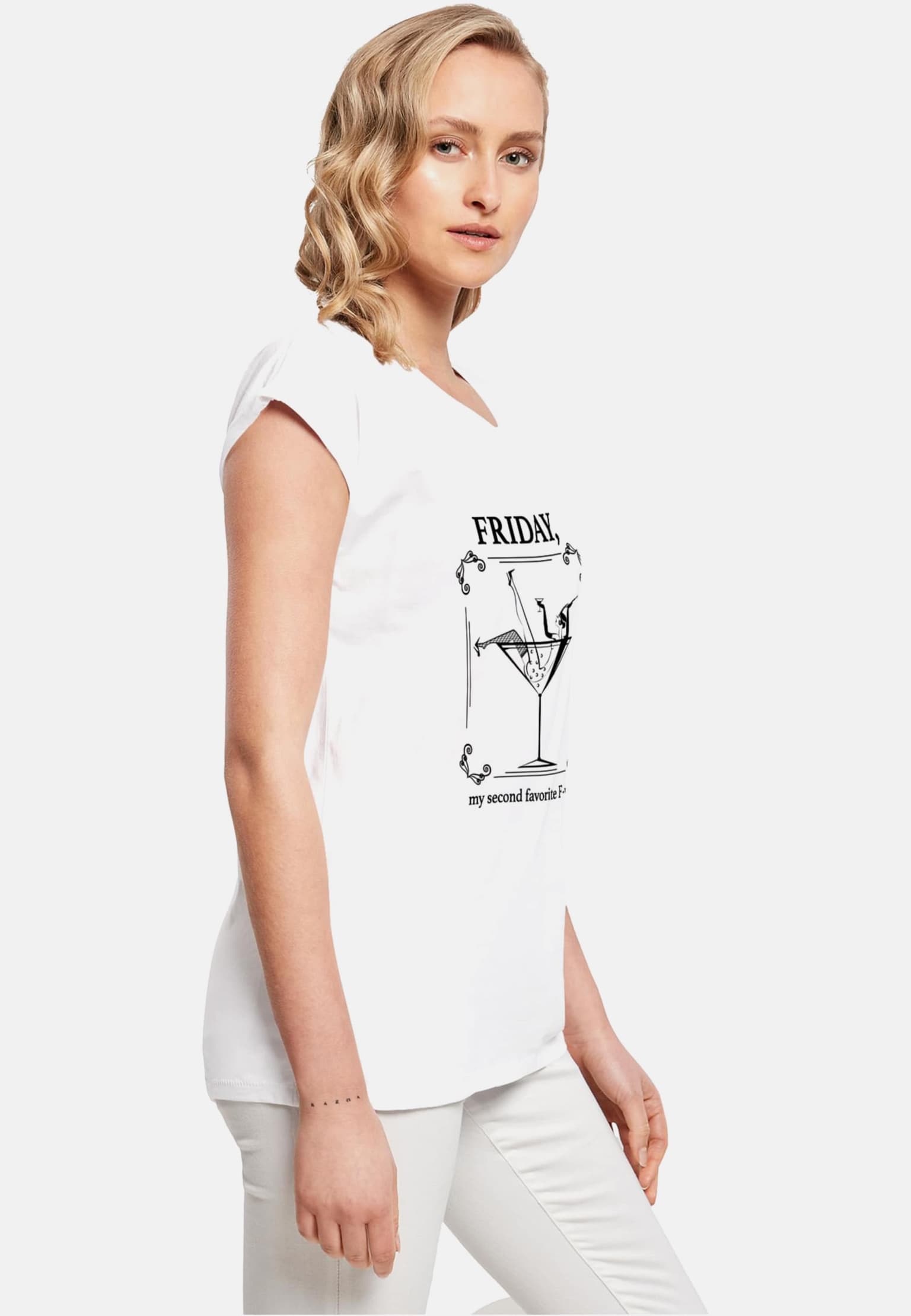 Mister Tee POD Ladies F-Word Extended Shoulder – Bild 3