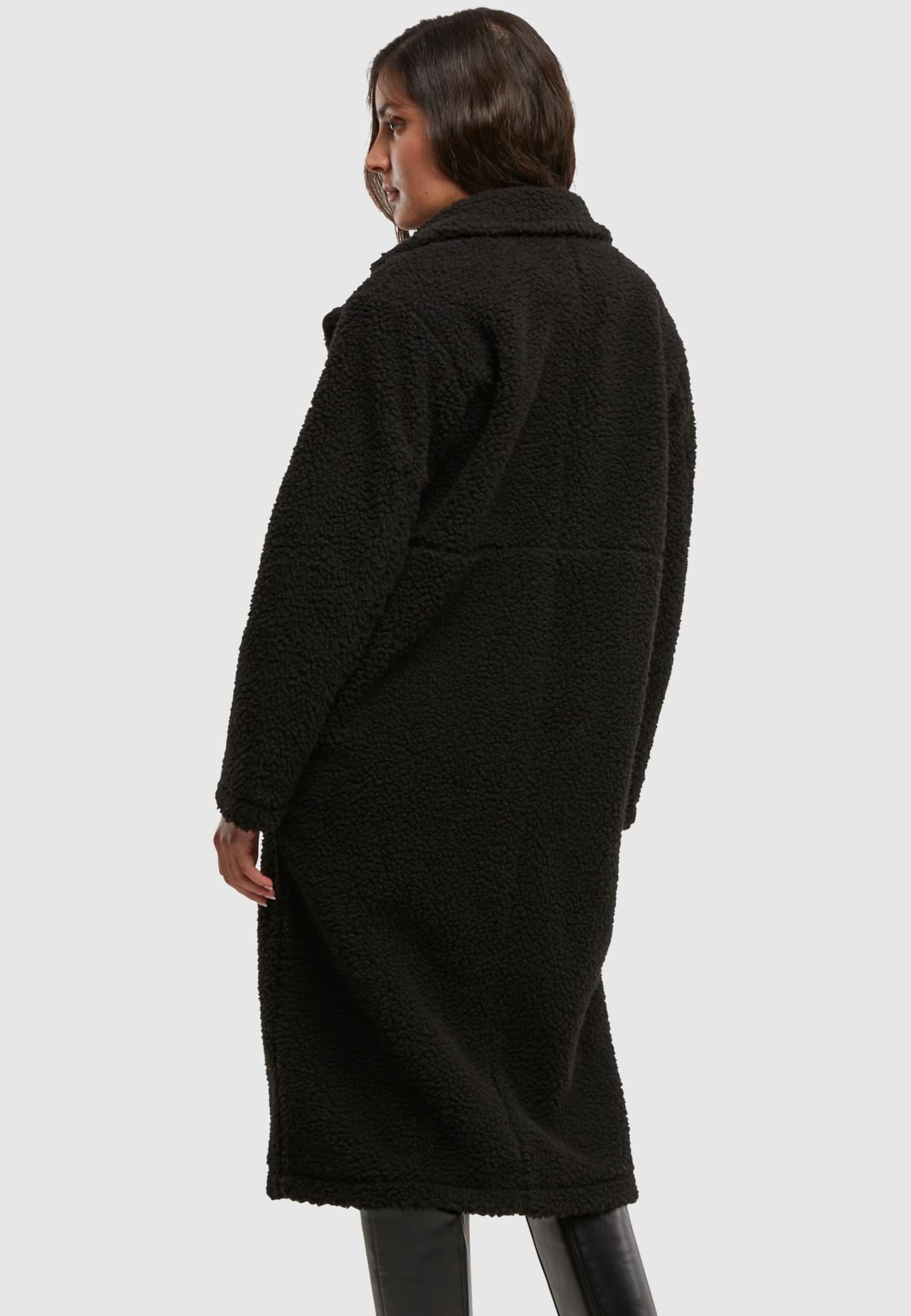 Urban Classics Ladies Teddy Long Coat – Bild 2