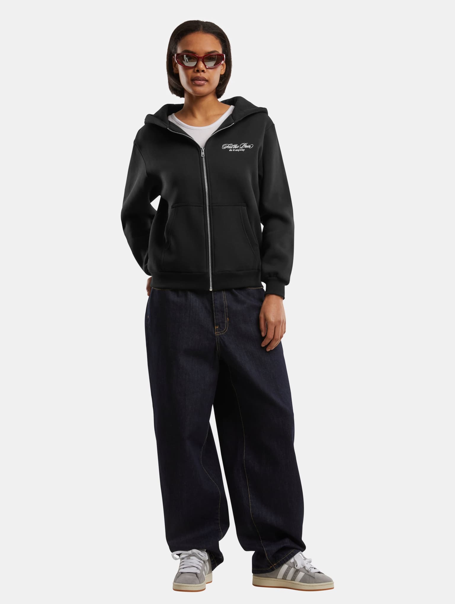 Miss Tee Feel The Pain Ladies Fluffy Zip Hoody – Bild 4