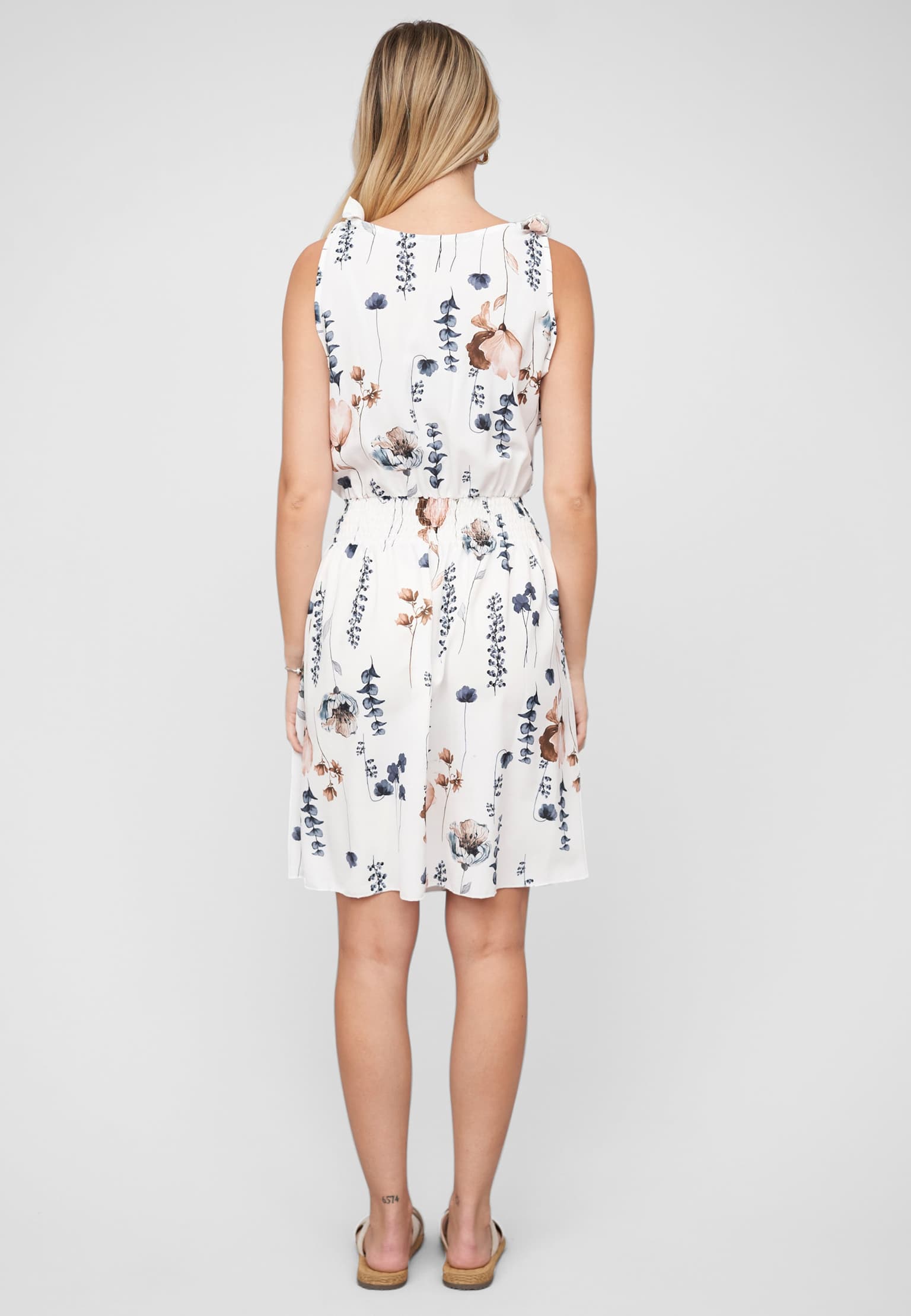 Cloud5ive Dress with buttons and knot details floral print – Bild 2