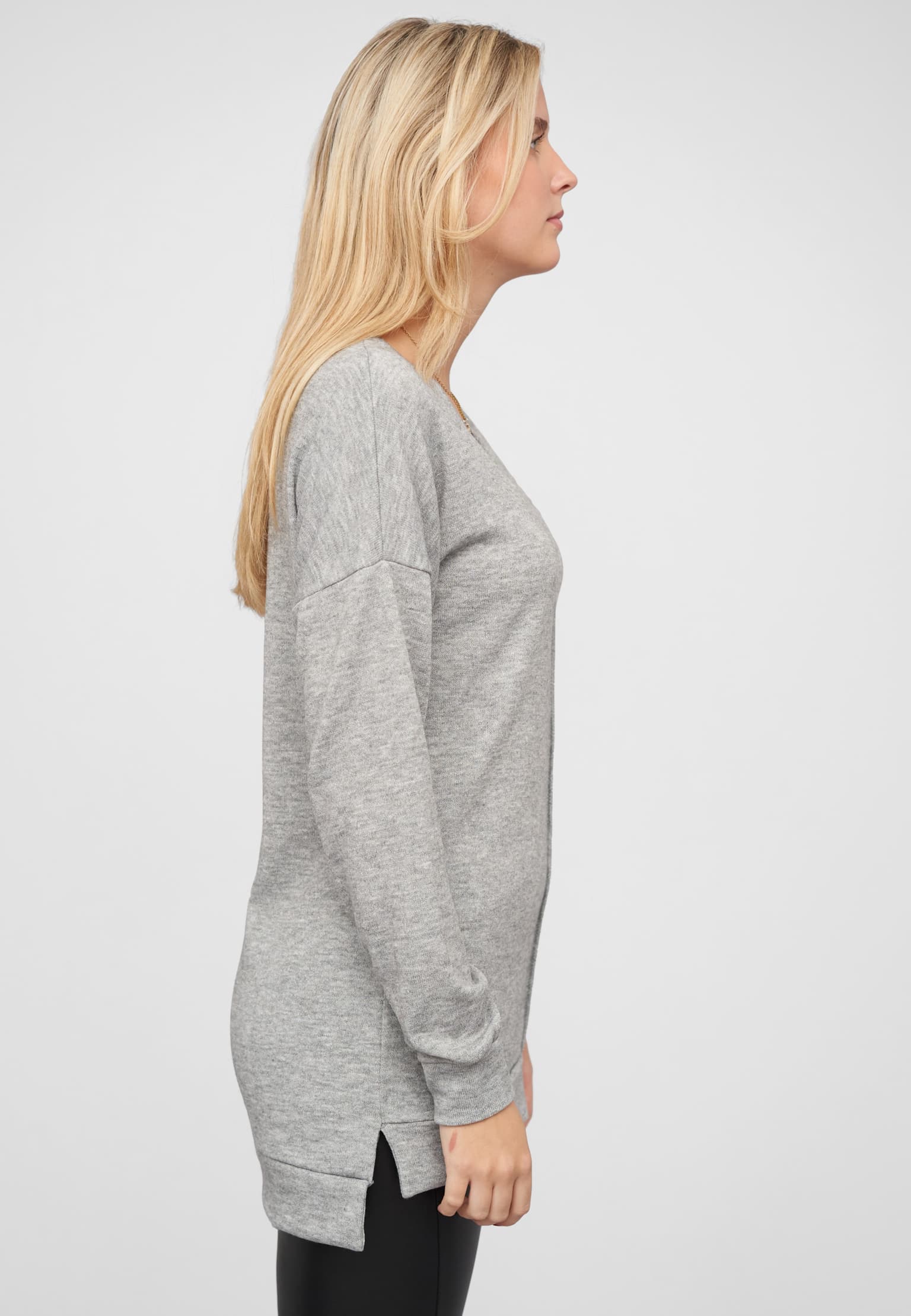 Cloud5ive Oversized Sweater V-Neck Pullover – Bild 4