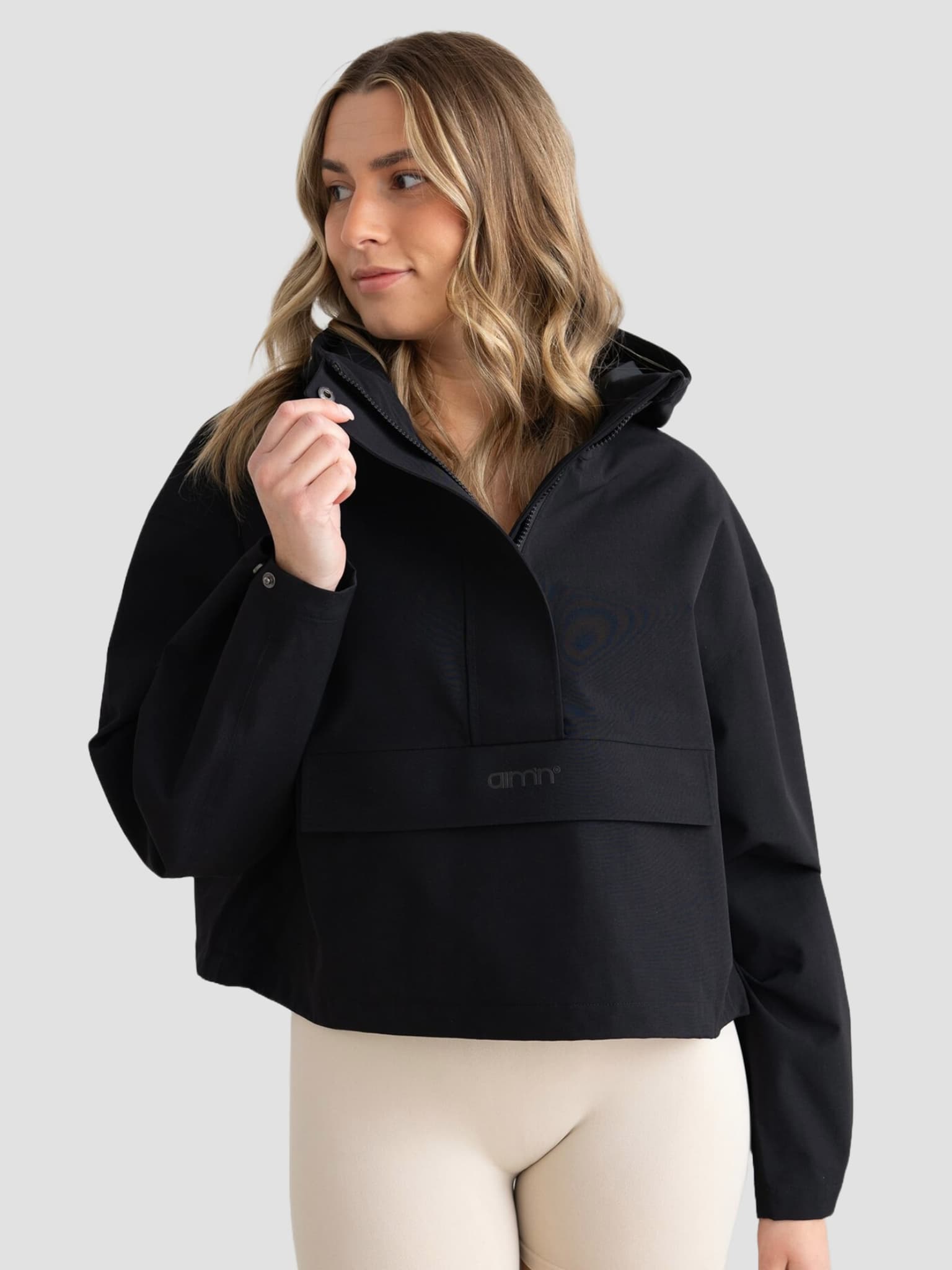 aimn Cropped Waterproof Anorak