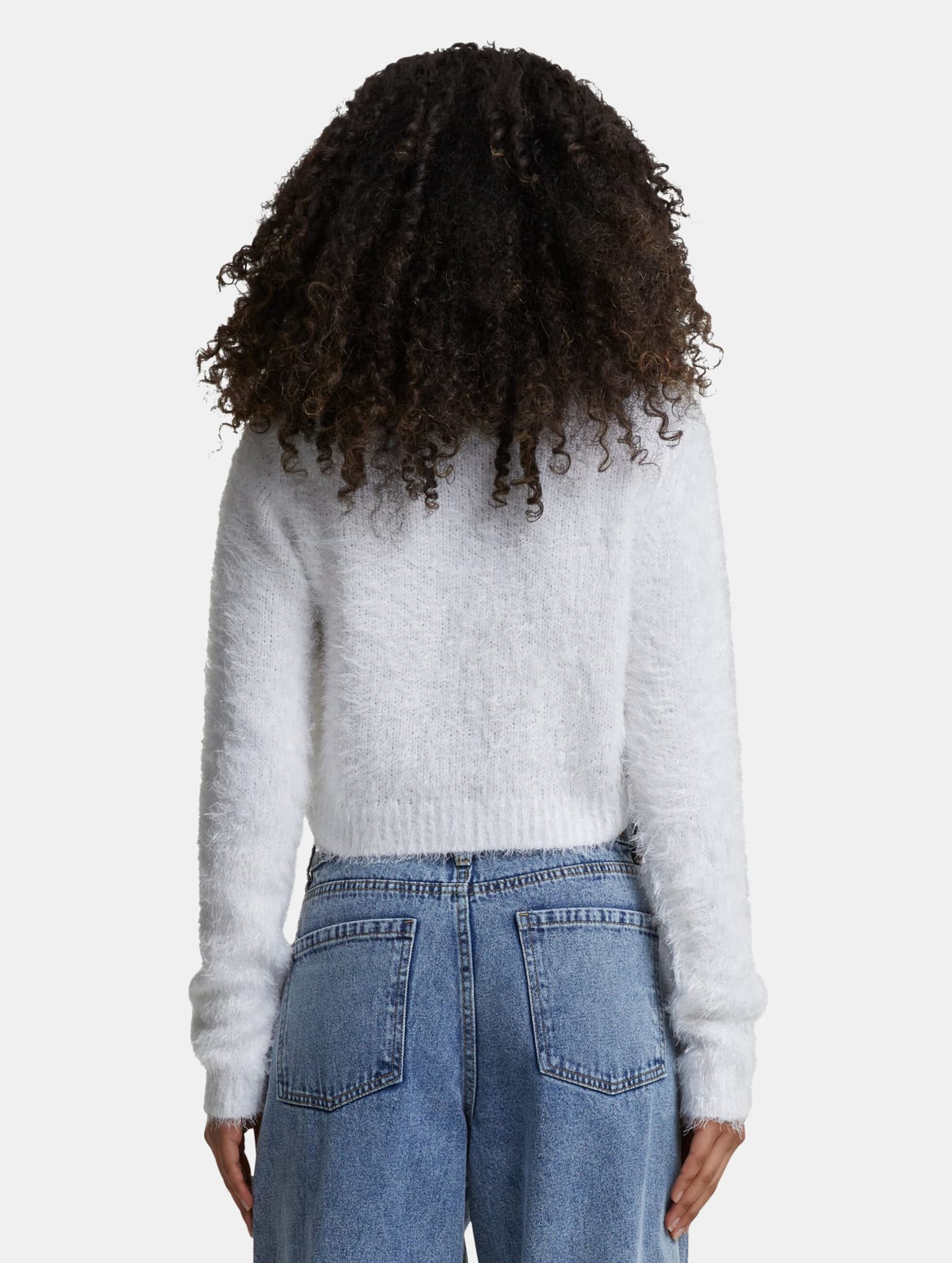 Urban Classics Ladies Cropped Feather Strickjacke – Bild 2