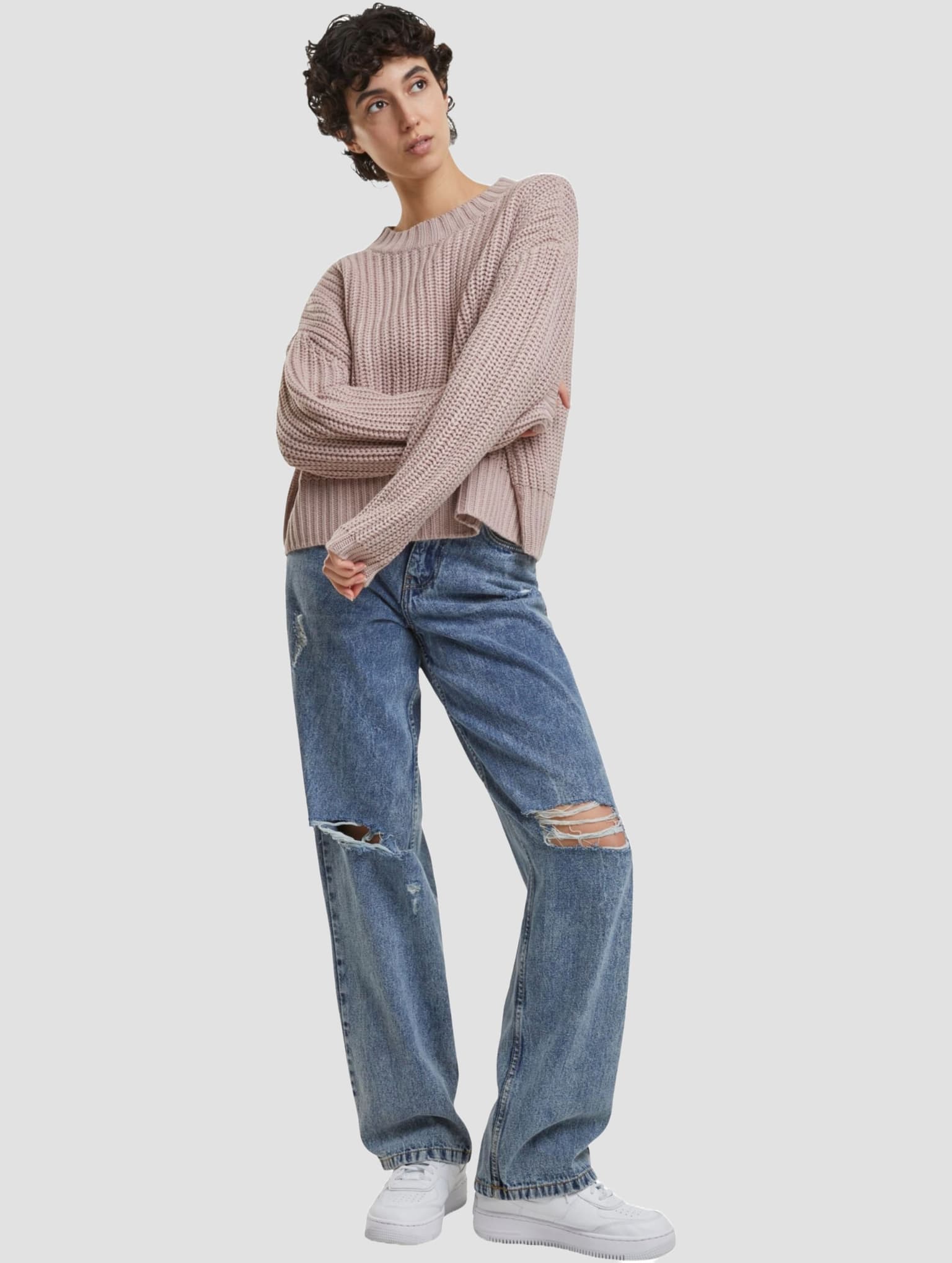 Urban Classics Ladies Wide Basic Oversized Sweater – Bild 4