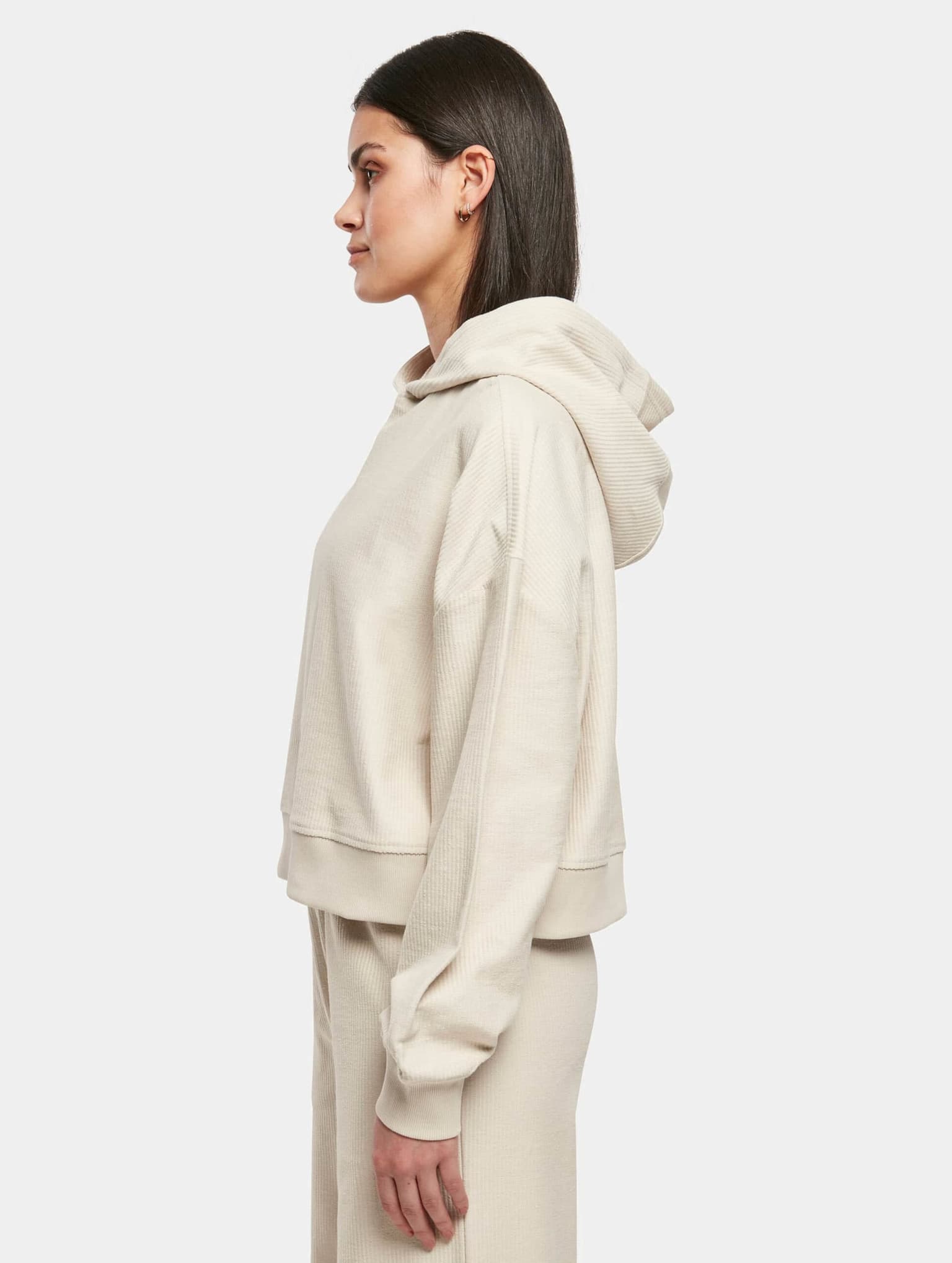 Urban Classics Ladies Oversized Short Rib Hoody – Bild 3