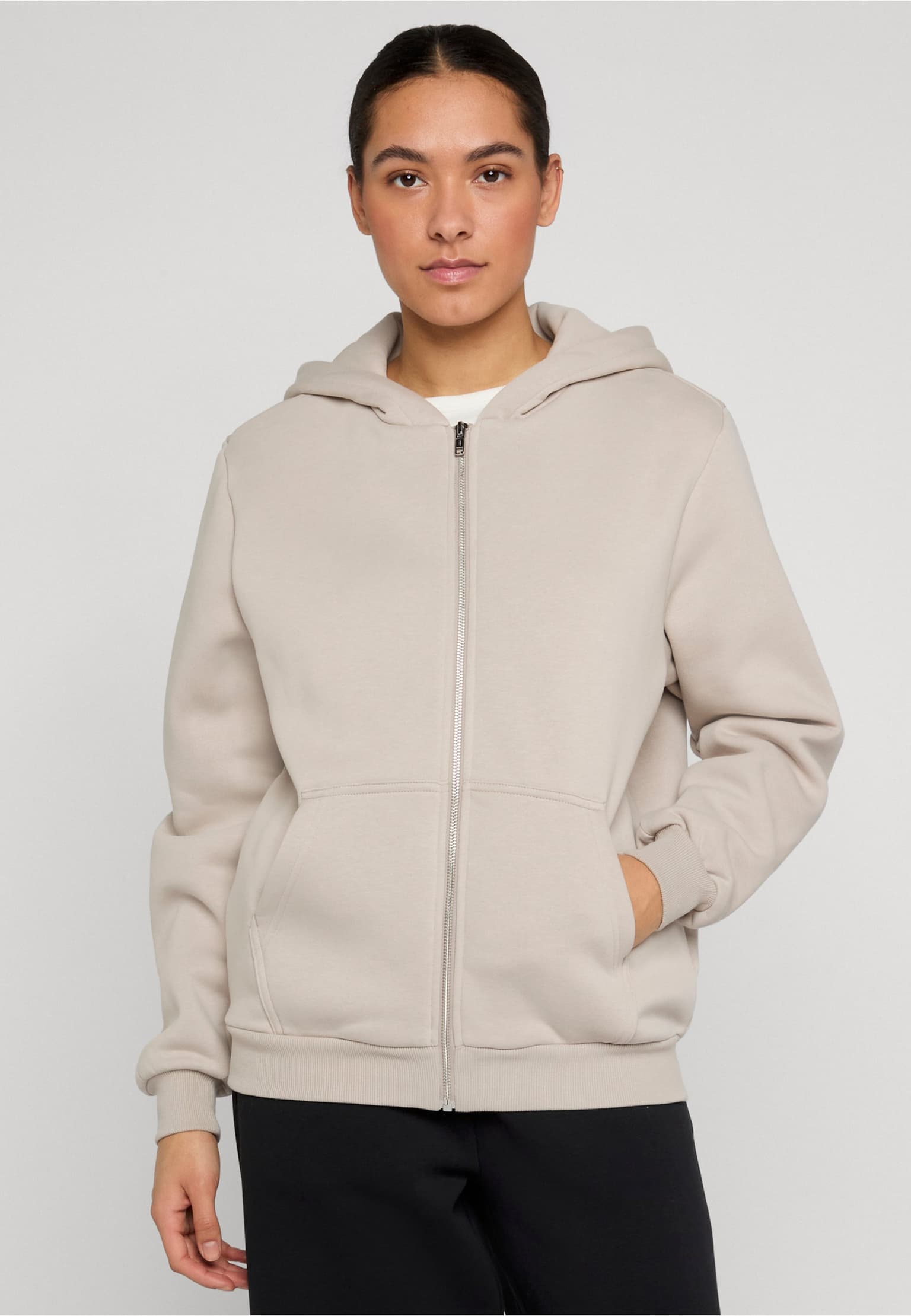 Urban Classics Ladies Fluffy Zip Hoody