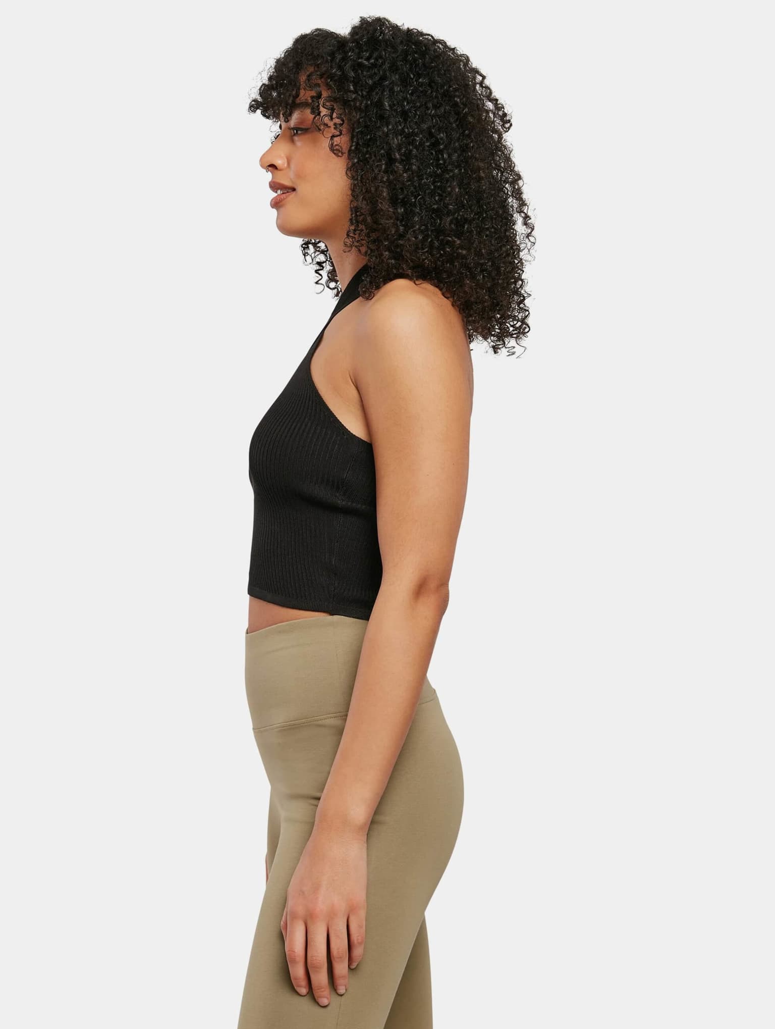 Urban Classics Ladies Rib Knit Crossed Neckholder Top – Bild 3