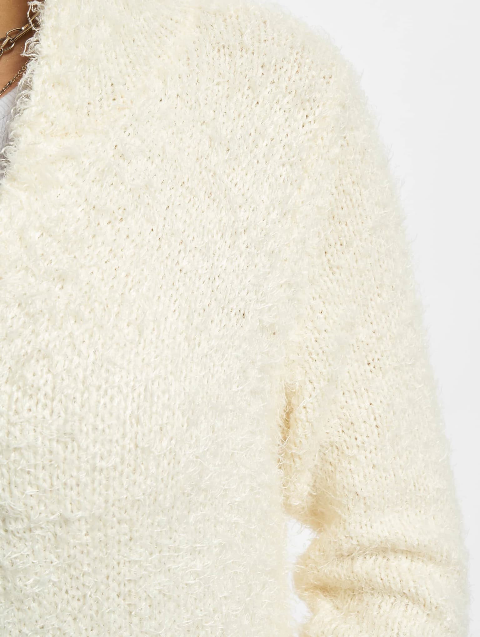 Urban Classics Ladies Hooded Feather Cardigan – Bild 3