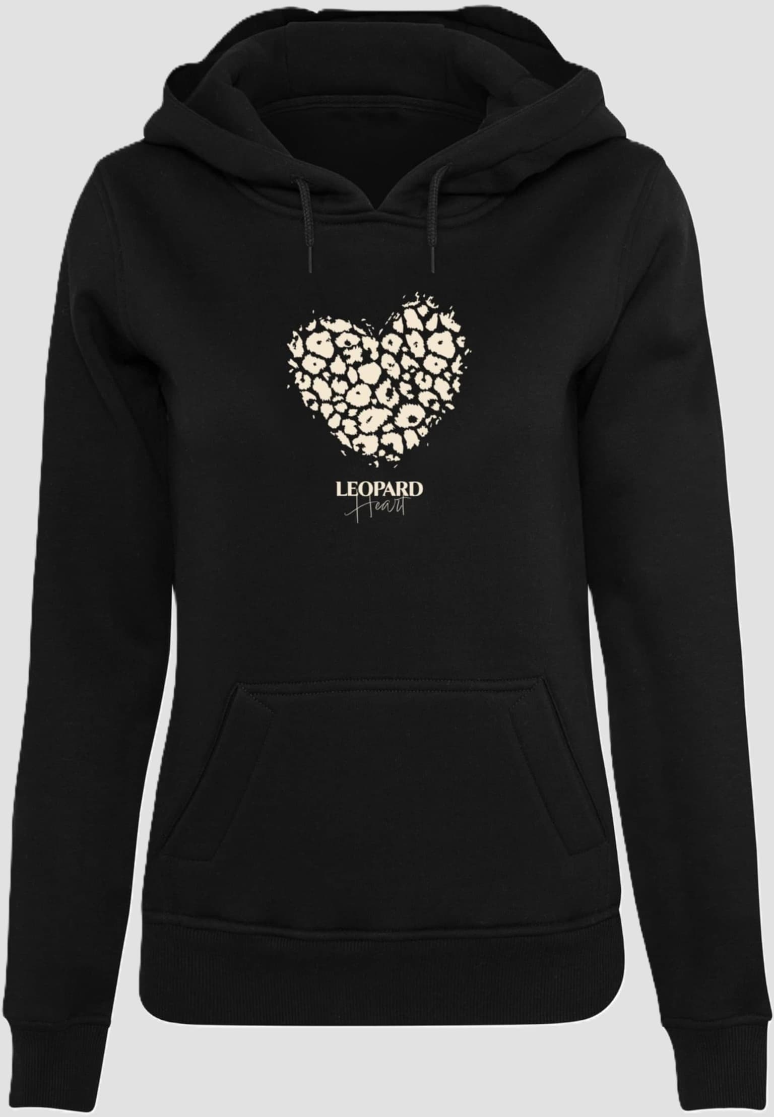 Merchcode Ladies Leopard Heart Heavy Hoody – Bild 3