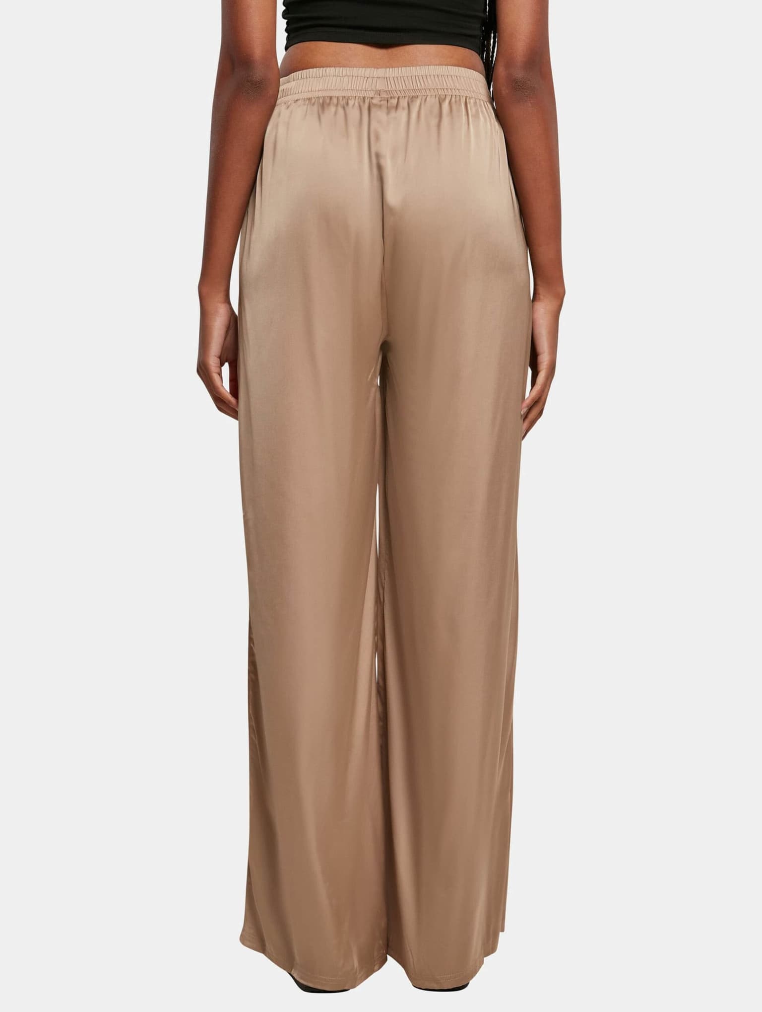 Urban Classics Ladies Satin Wide Leg Pants – Bild 2