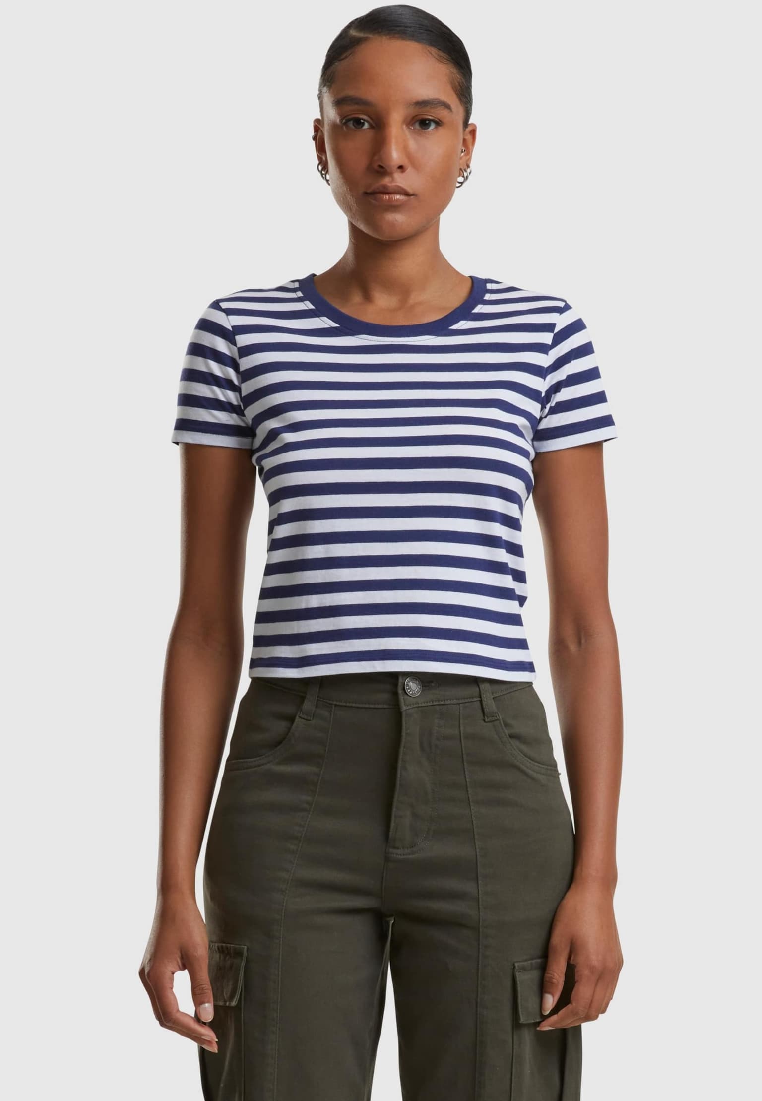 Urban Classics Ladies Short Striped Tee – Bild 3