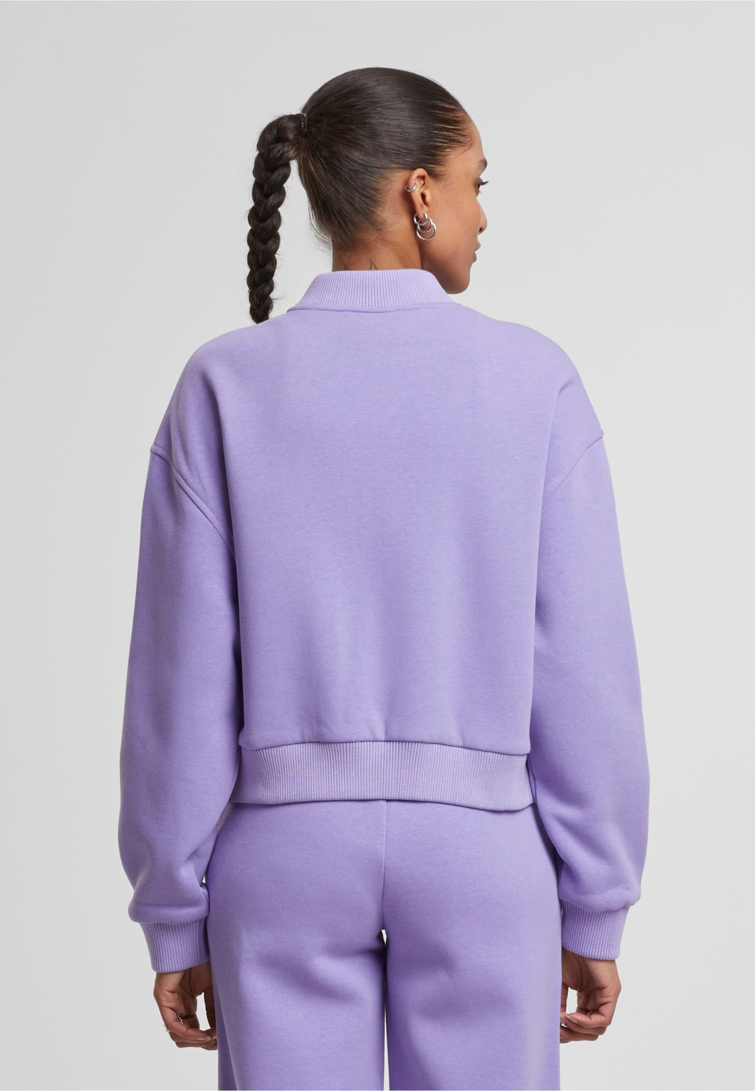 Urban Classics Ladies Short Sweat Zip Jacket – Bild 2