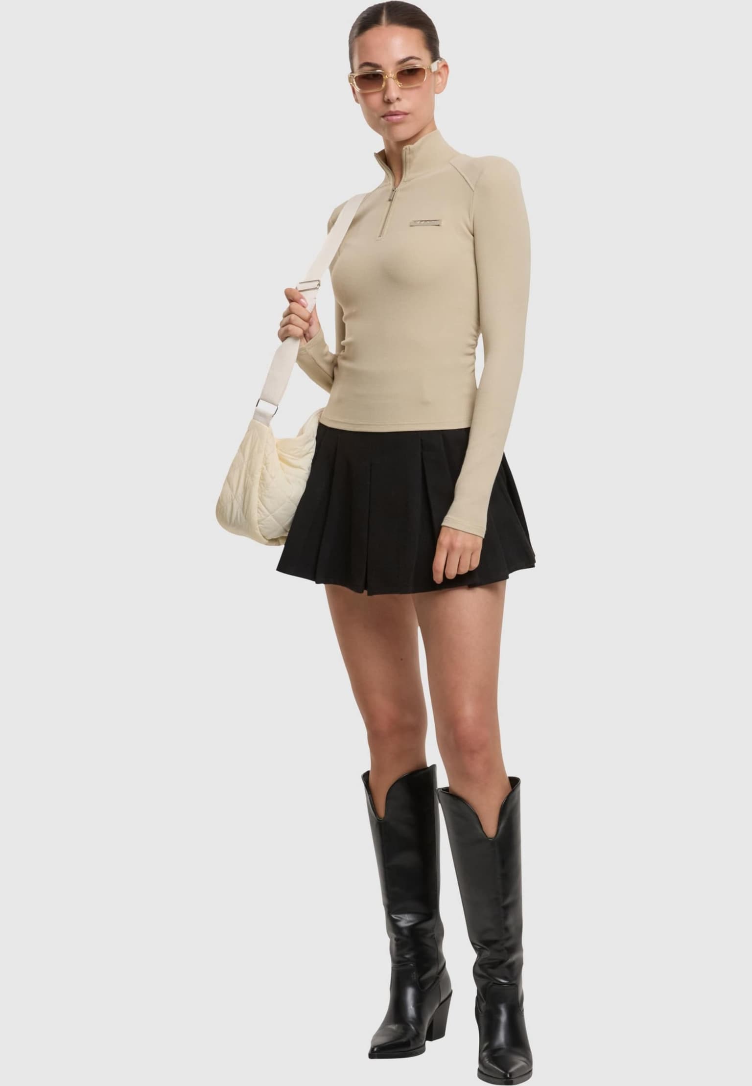 Another Cotton Lab Cropped Rib Half Zip – Bild 3