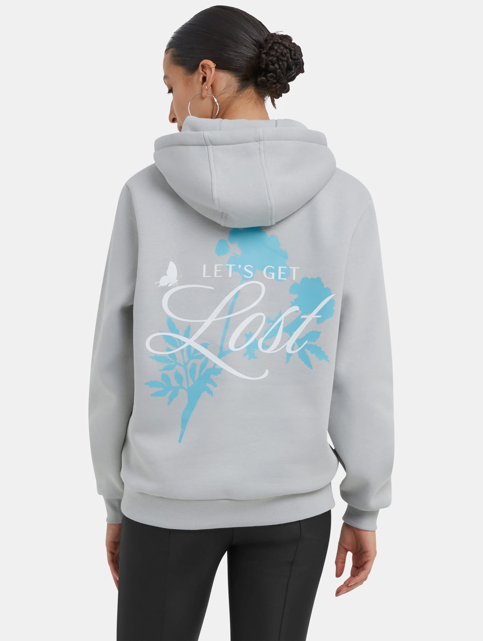 Miss Tee Lost Flowers Ladies Fluffy Hoody – Bild 2