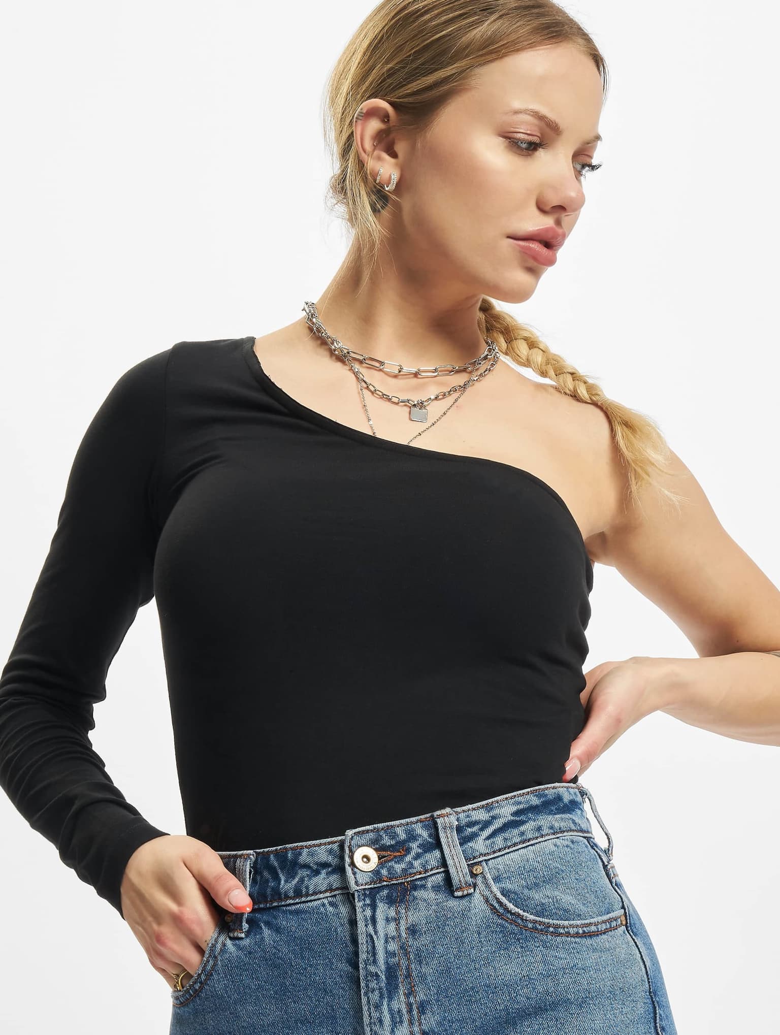Urban Classics Ladies Essentials Asymmetric One Sleeve Body