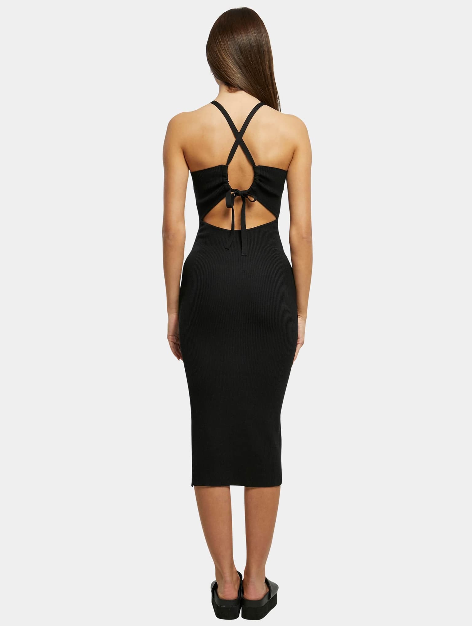 Urban Classics Ladies Midi Rib Knit Crossed Back Dress – Bild 2