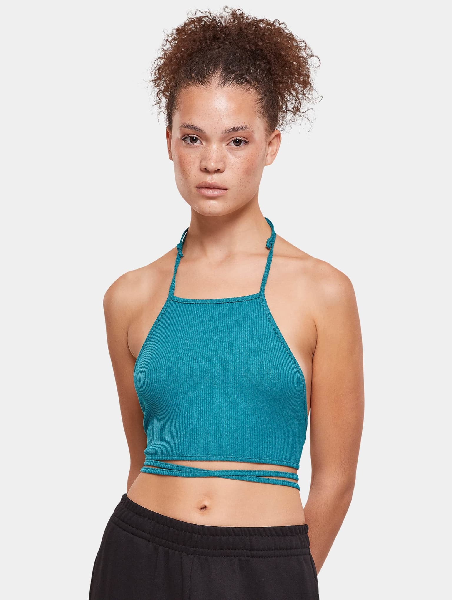 Urban Classics Ladies Rib Trapeze Cropped Top
