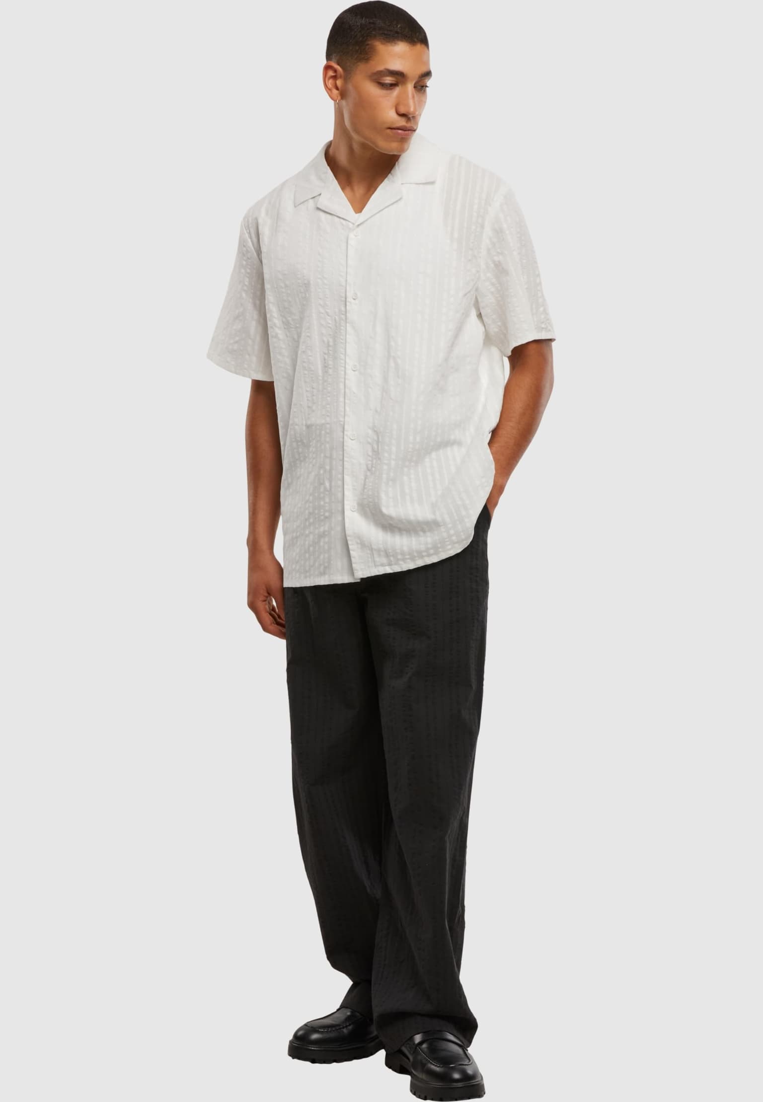 Urban Classics Seersucker Resort Shirt – Bild 4
