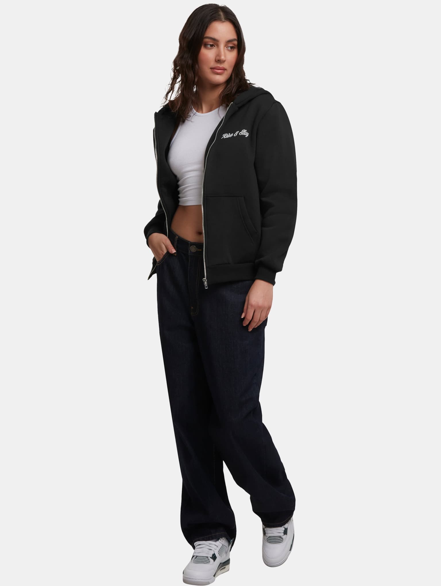 Miss Tee Rise & Slay Ladies Fluffy Zip Hoody – Bild 4