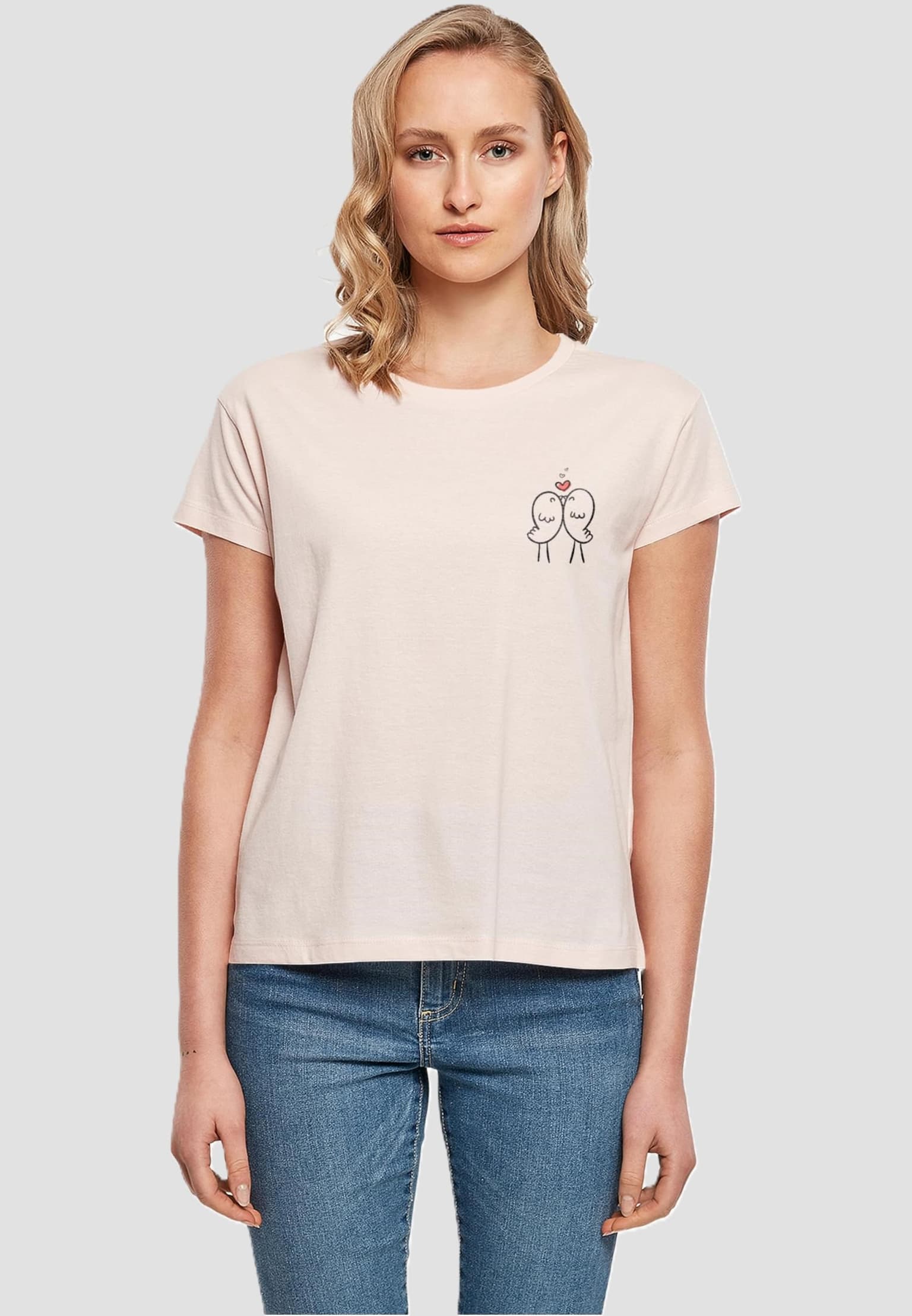 Merchcode Ladies Hugs & Love - Birds Box Tee