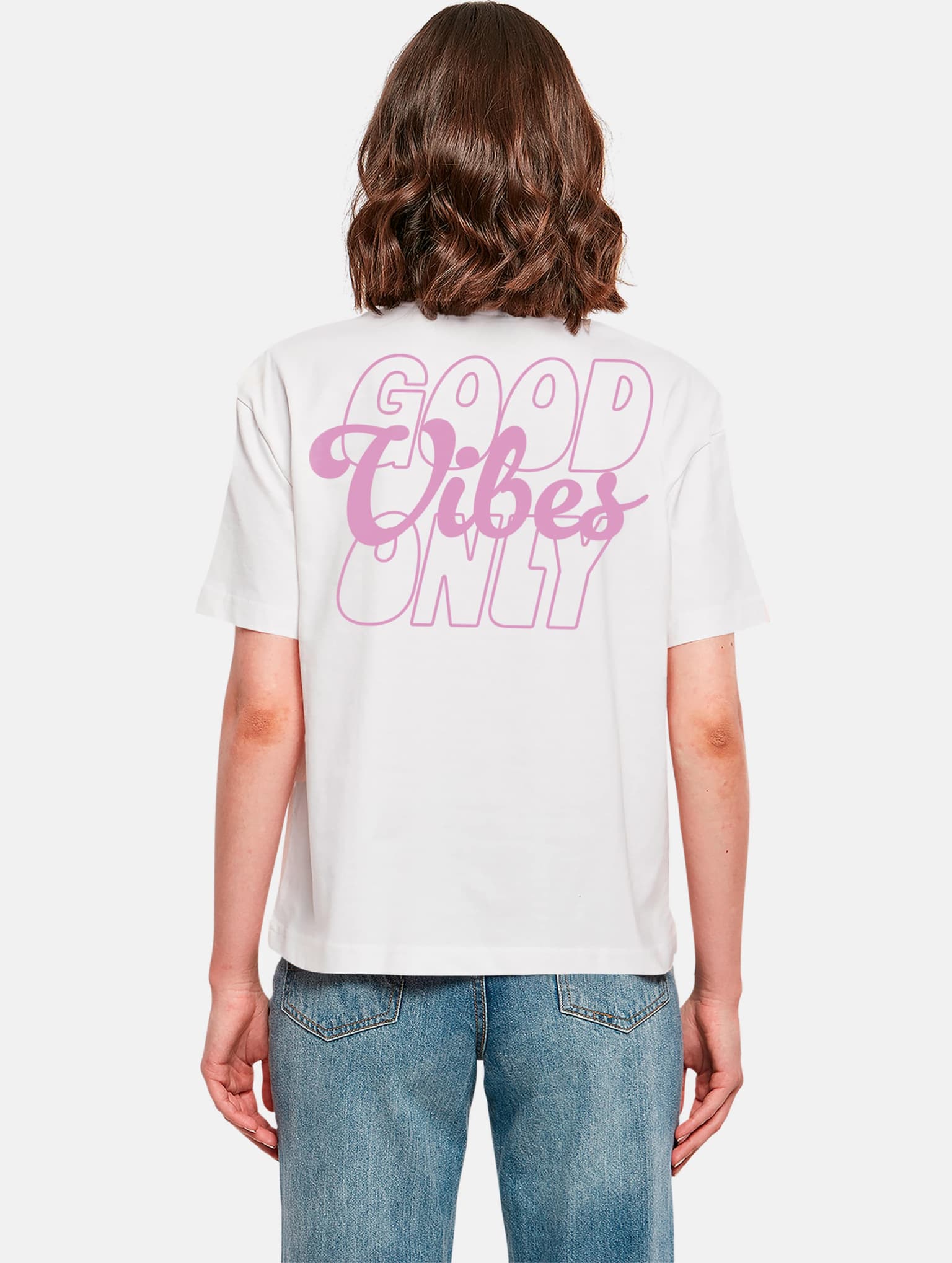 Miss Tee Good Vibes Wording Puff Print – Bild 2