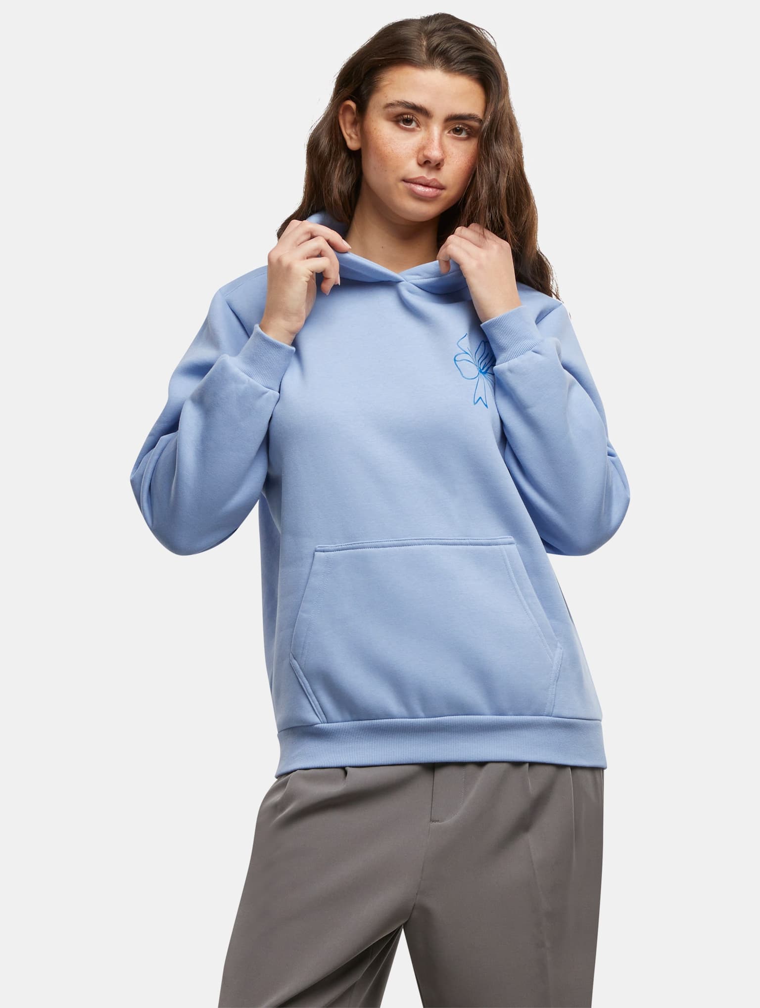 Miss Tee Good Vibes Bow Ladies Fluffy Hoody