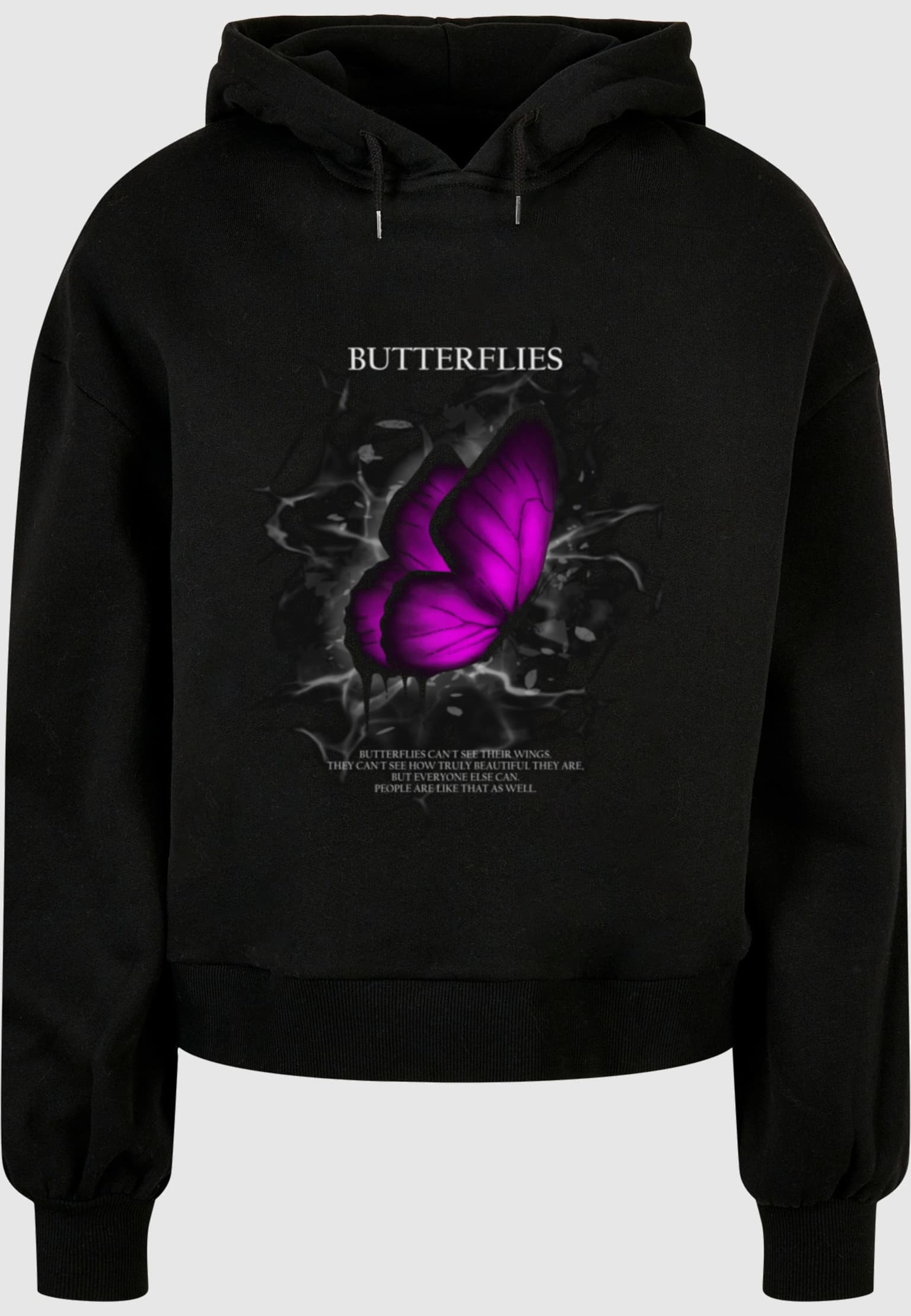 Merchcode Ladies Butterflies Essentials Oversized Hoody – Bild 3