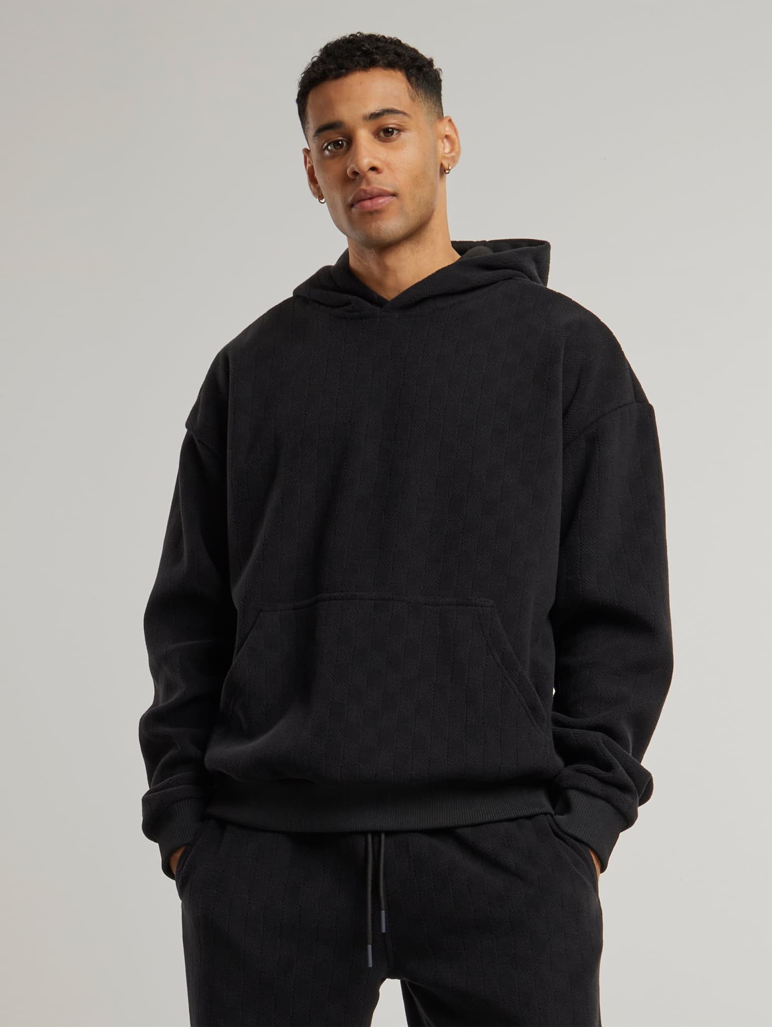 Urban Classics Jacquard Velvet Oversized Hoodie – Bild 3