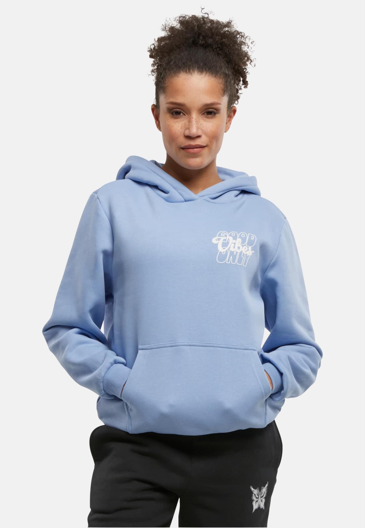 Miss Tee Good Vibes Ladies Fluffy Hoody