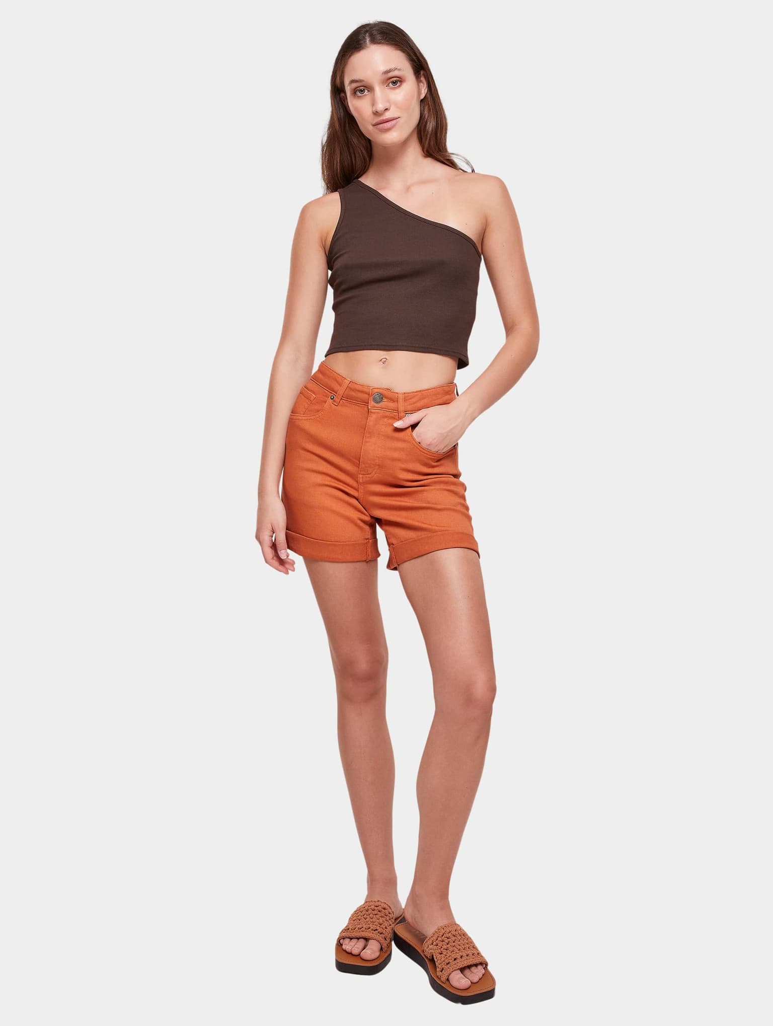 Urban Classics Ladies Cropped Asymmetric Top – Bild 4