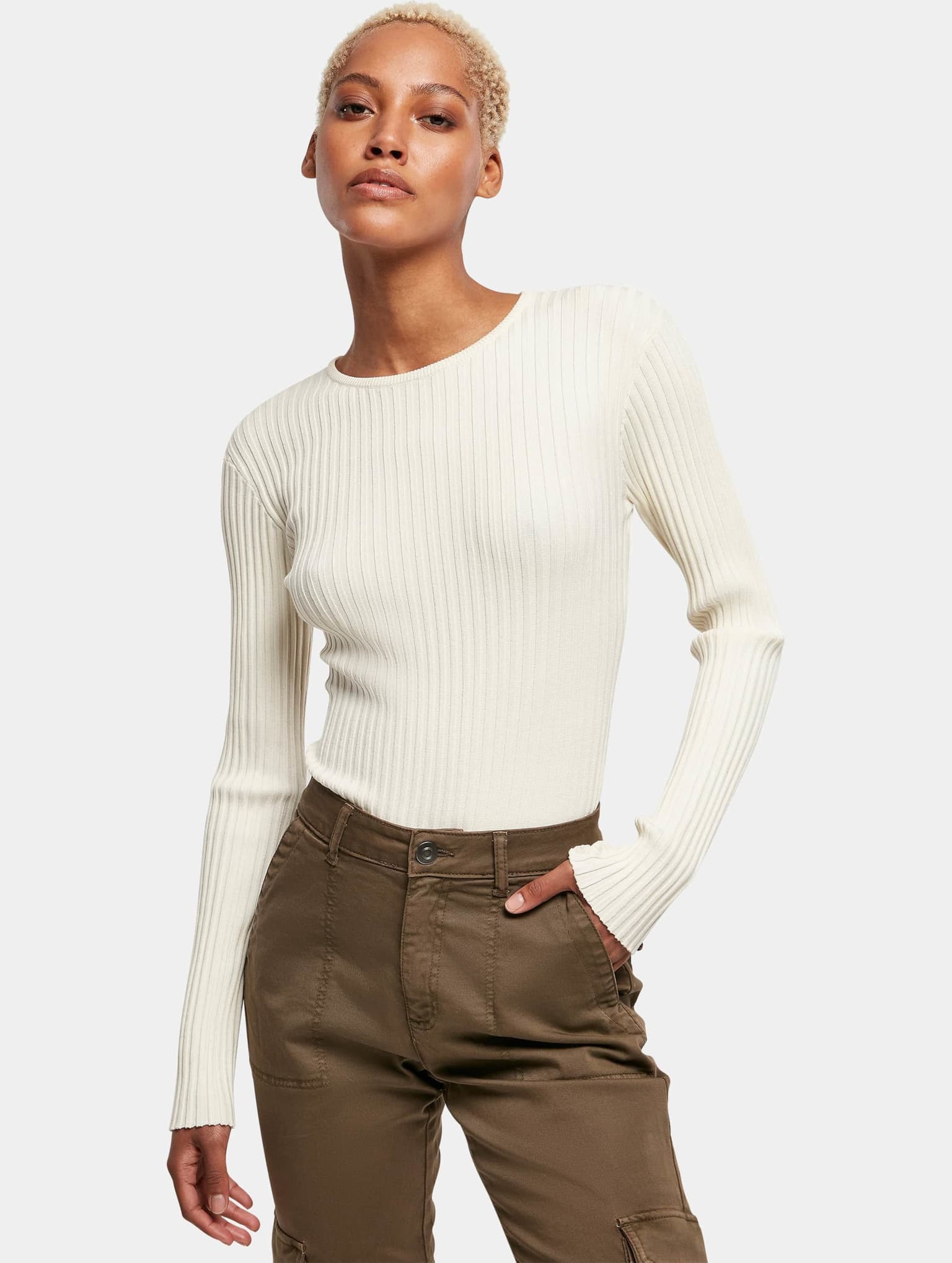 Urban Classics Ladies Rib Knit Longsleeve Body
