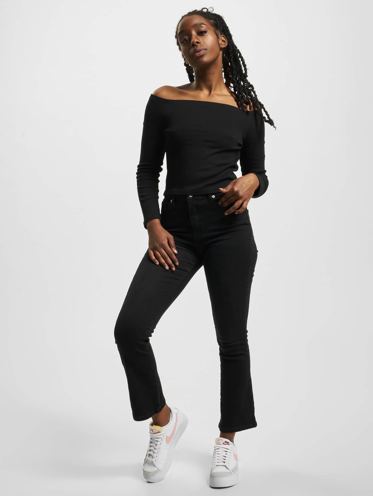 Urban Classics Ladies Off Shoulder Rib Longsleeve – Bild 4