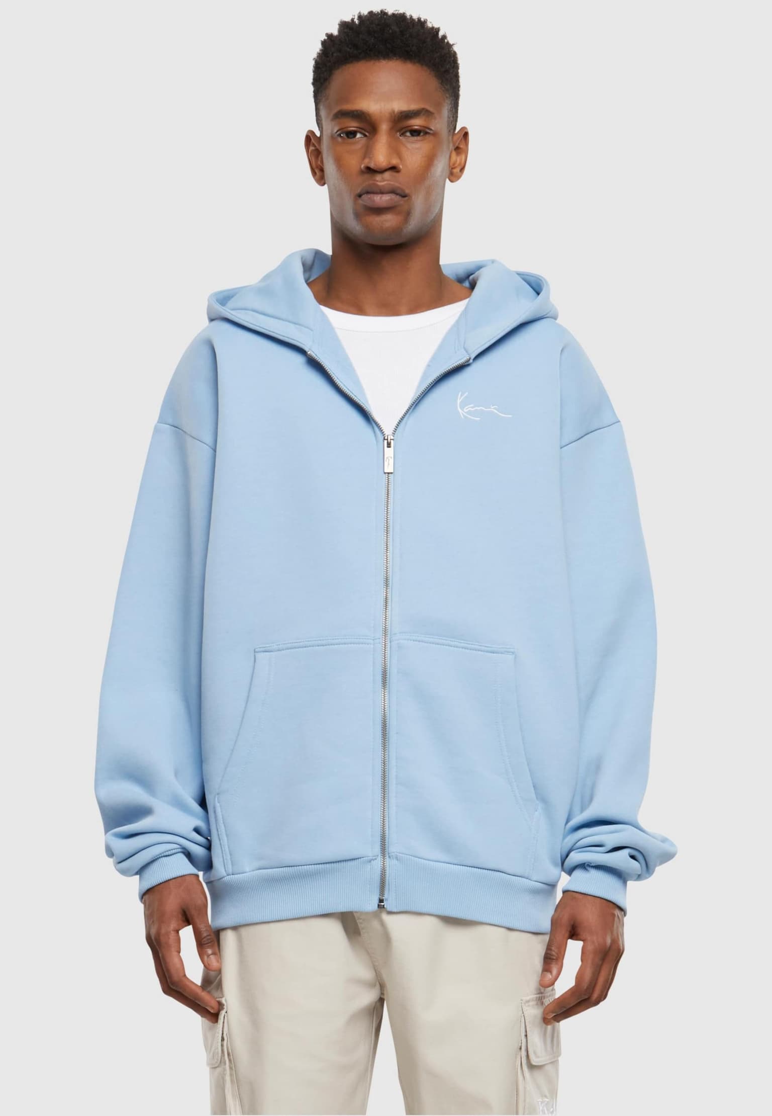 Karl Kani KM-ZH011-090-11 KK Chest Signature Essential Zip Hoodie