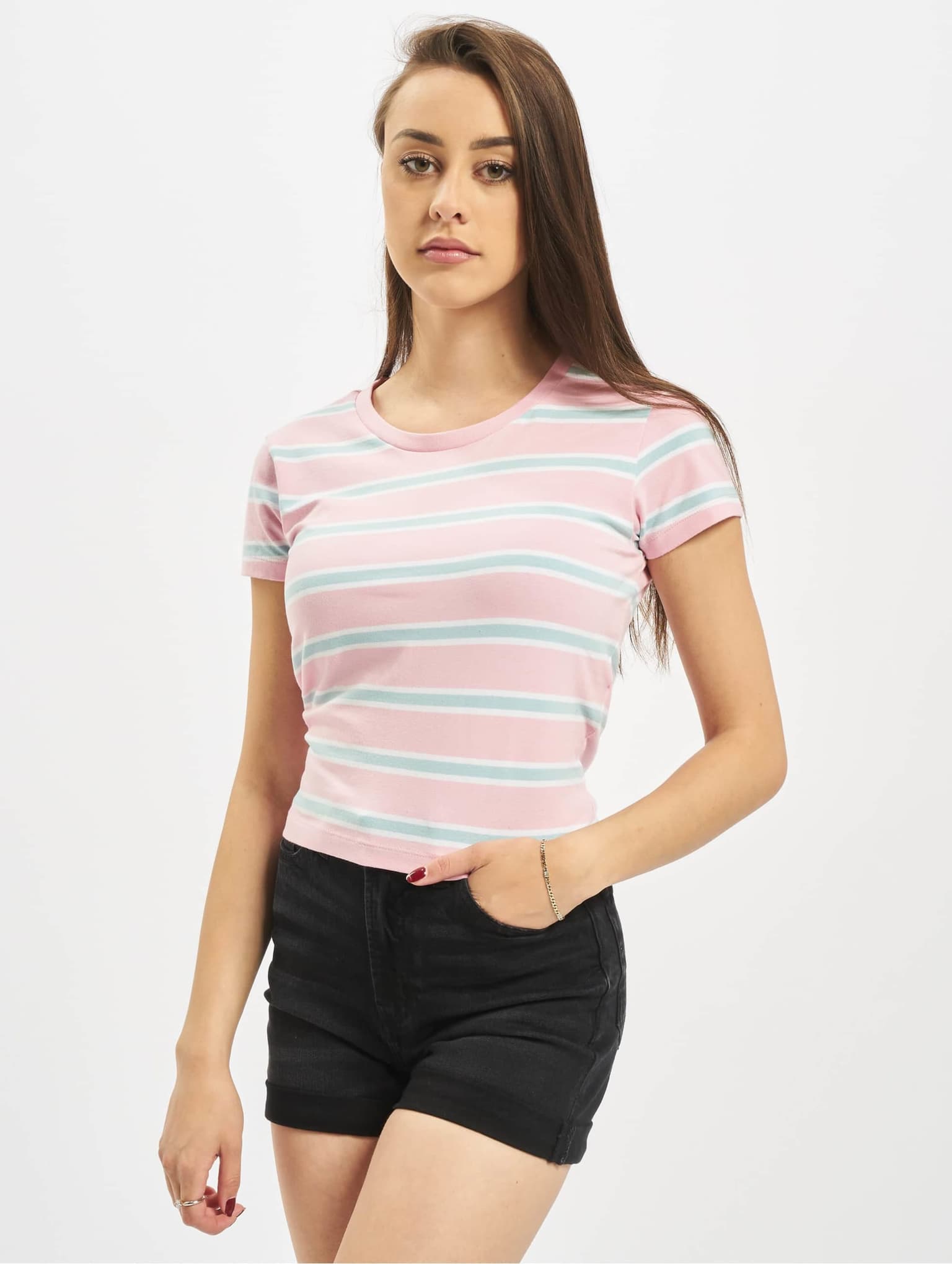 Urban Classics Ladies Stripe Cropped Tee – Bild 3