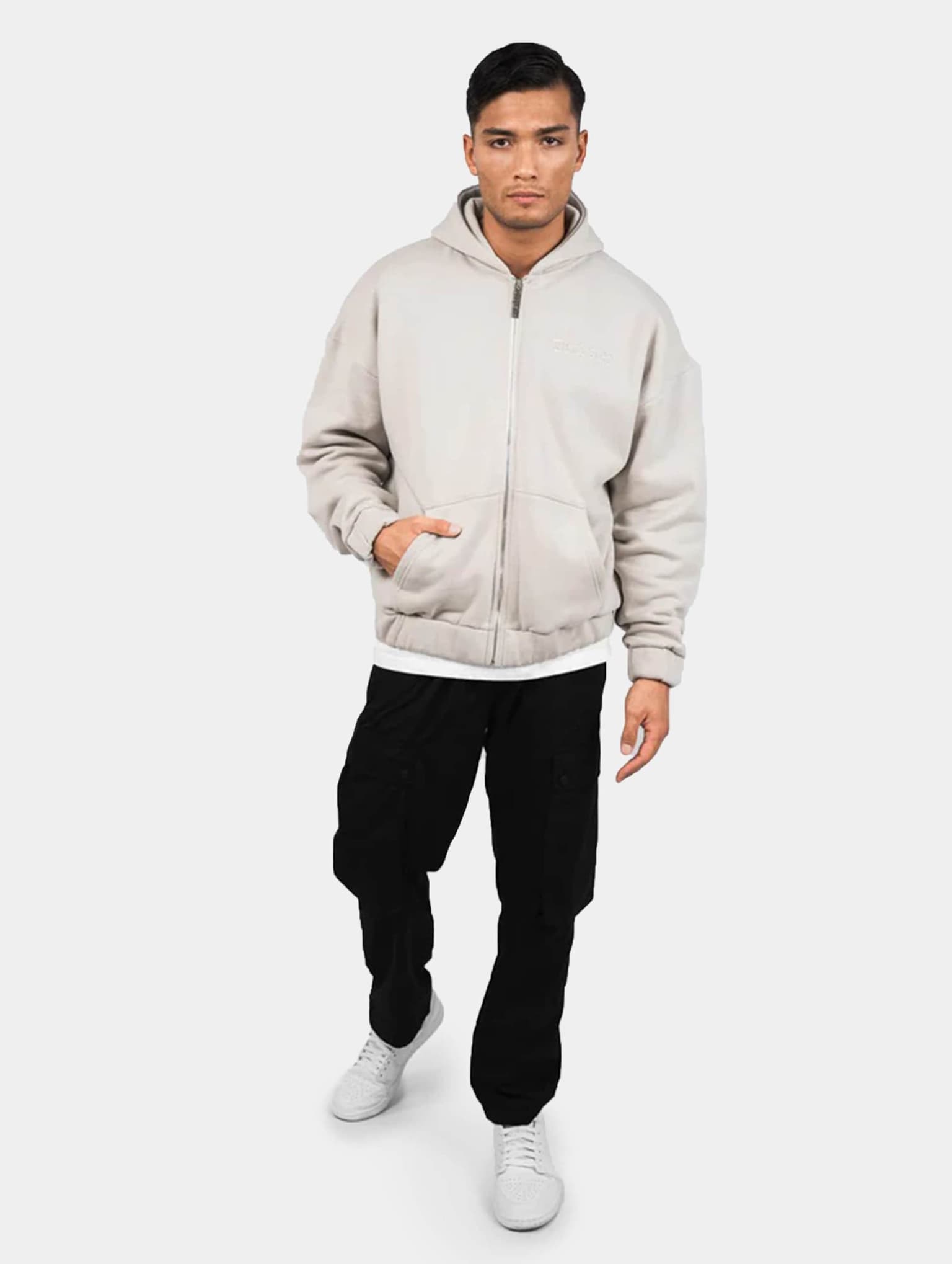 Dropsize Super Heavy Oversize Blank Zip Hoodie – Bild 3