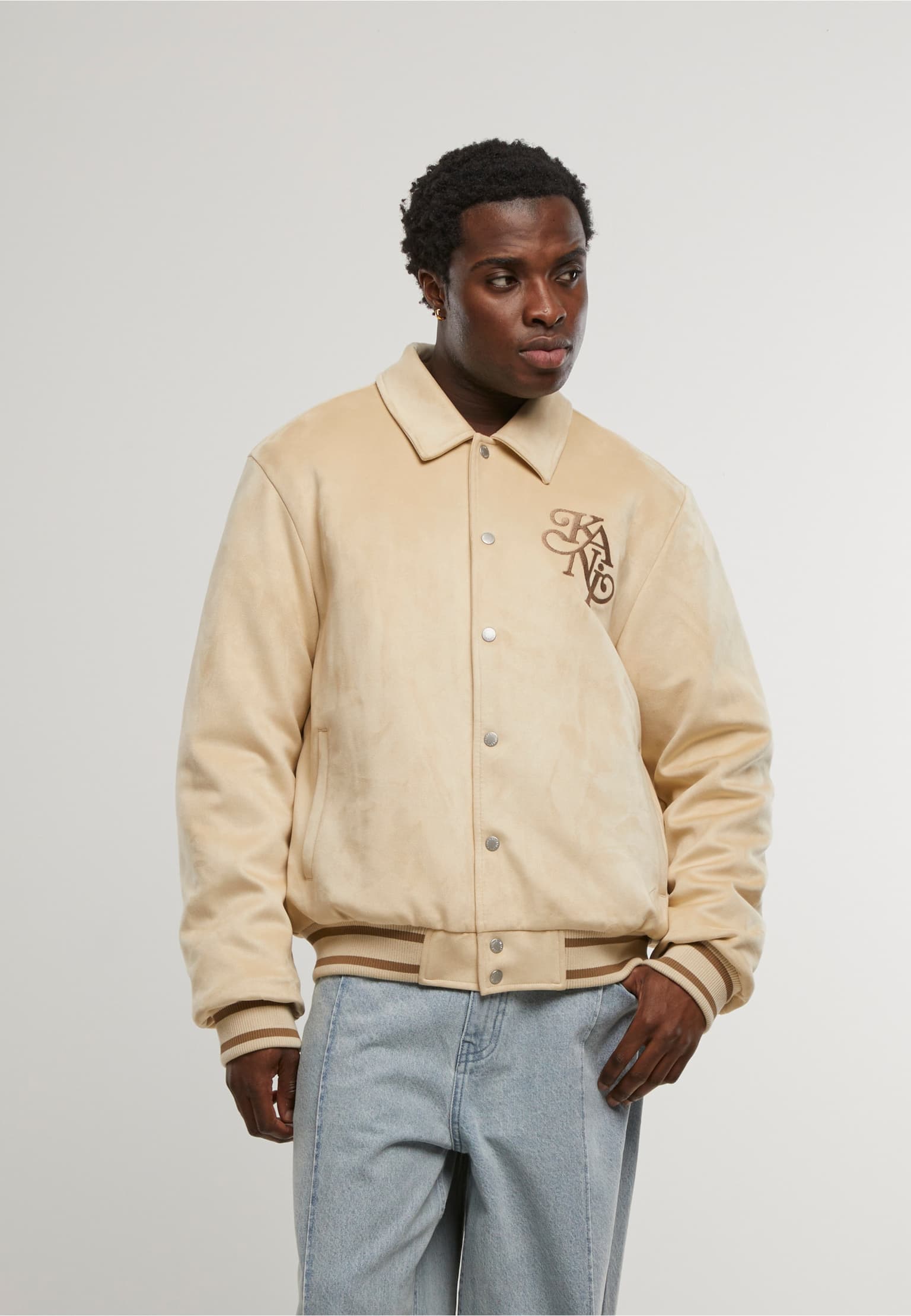 Karl Kani Legacy Faux Suede Bowling Jacket