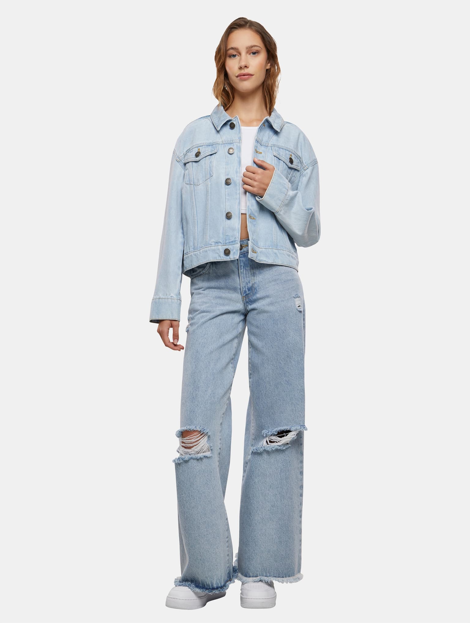 Urban Classics Ladies 80‘s Oversized Jeansjacke – Bild 3