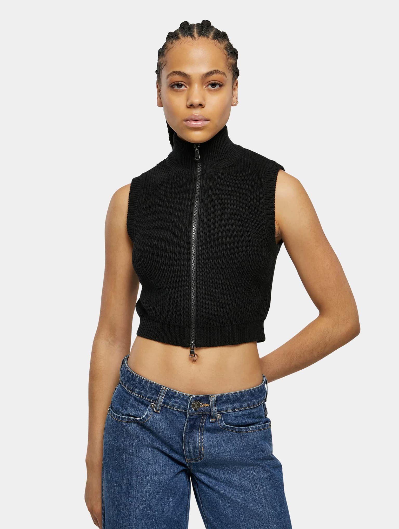 Urban Classics Ladies Short Knit Vest
