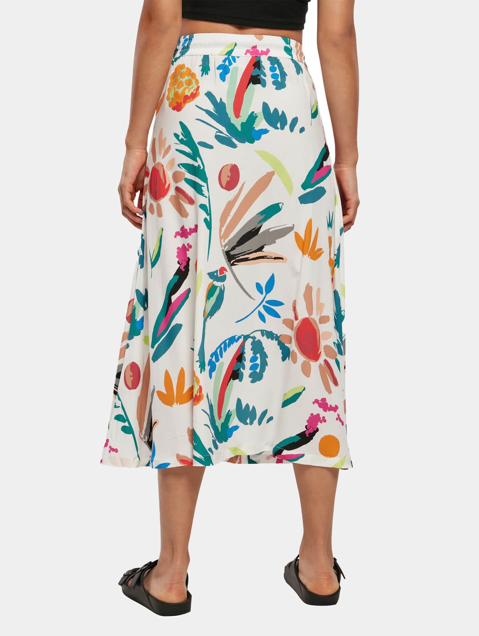 Urban Classics Ladies Viscose Midi Skirt – Bild 2