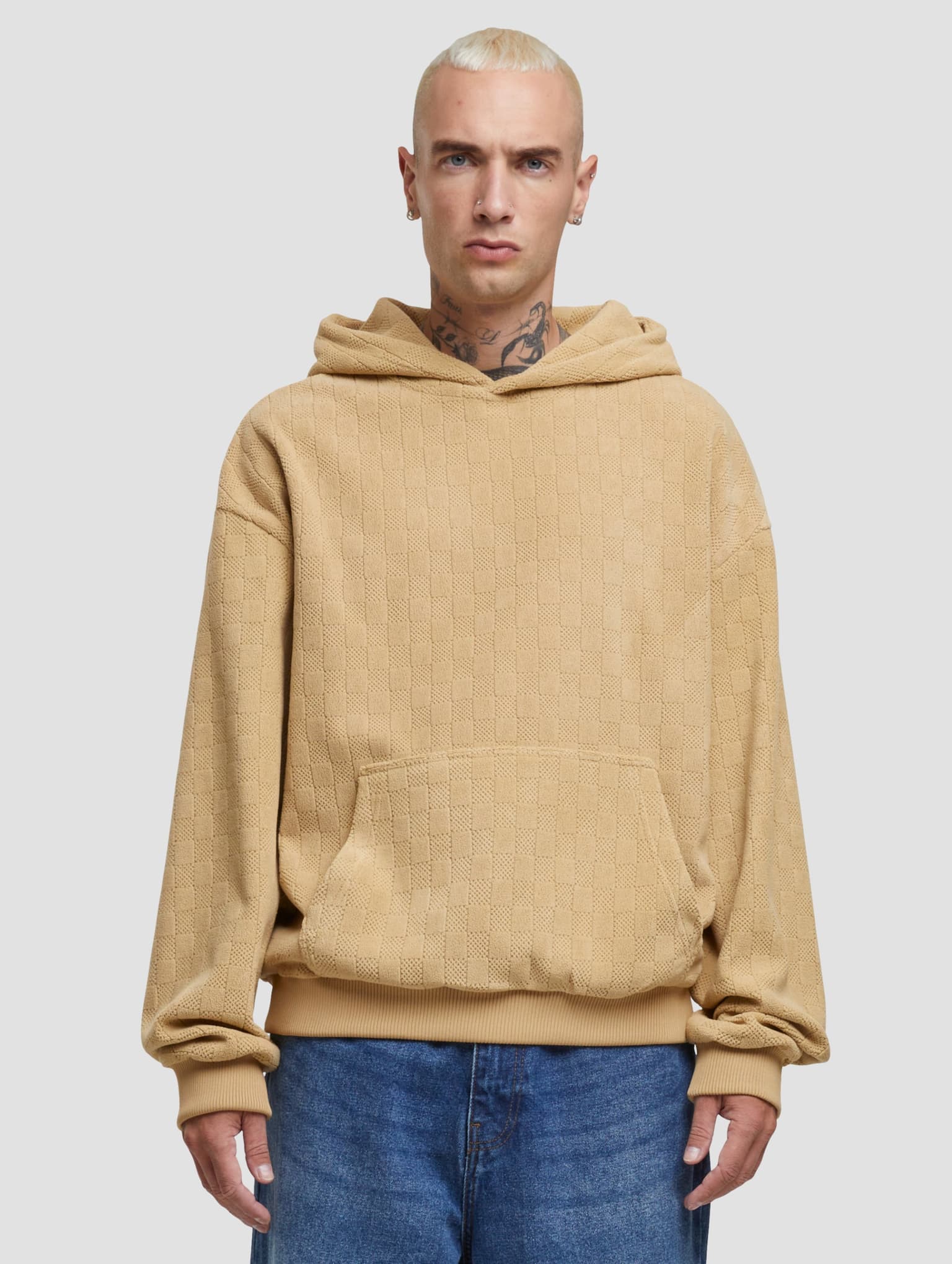 Urban Classics Jaquard Velvet Hoodie – Bild 3